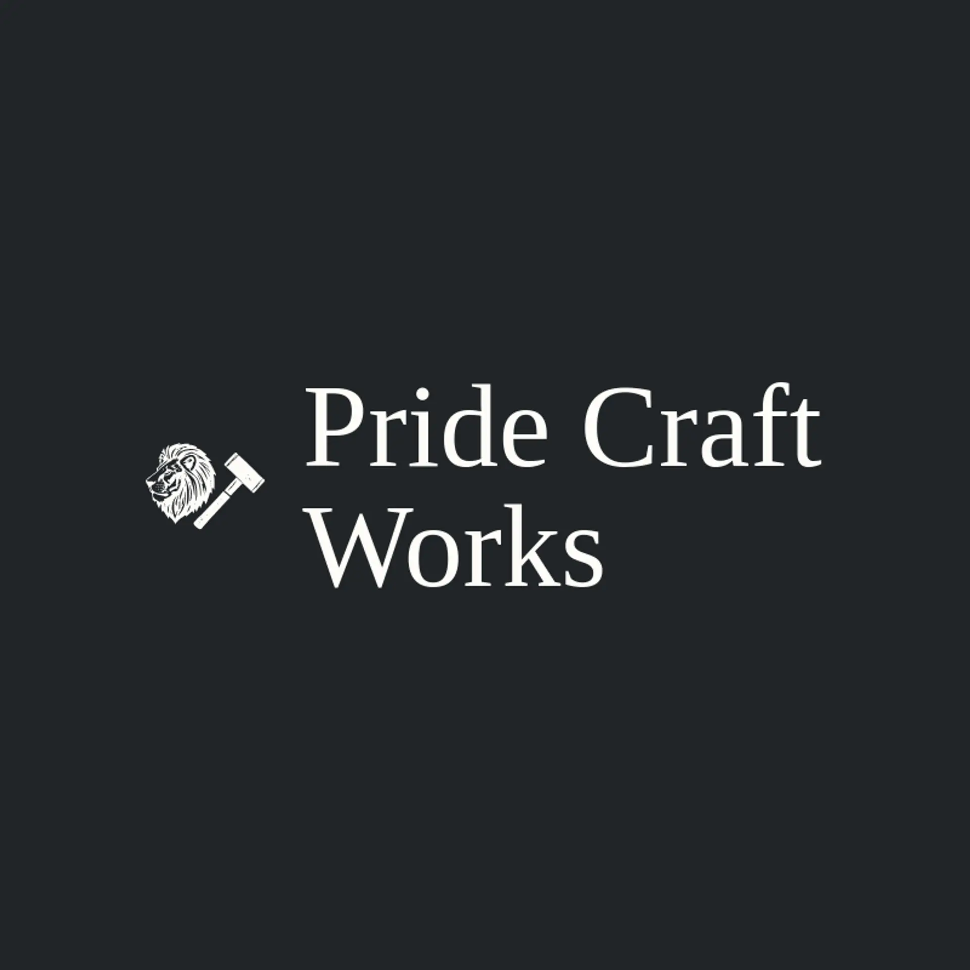 Pride Craft Works logo for lion head