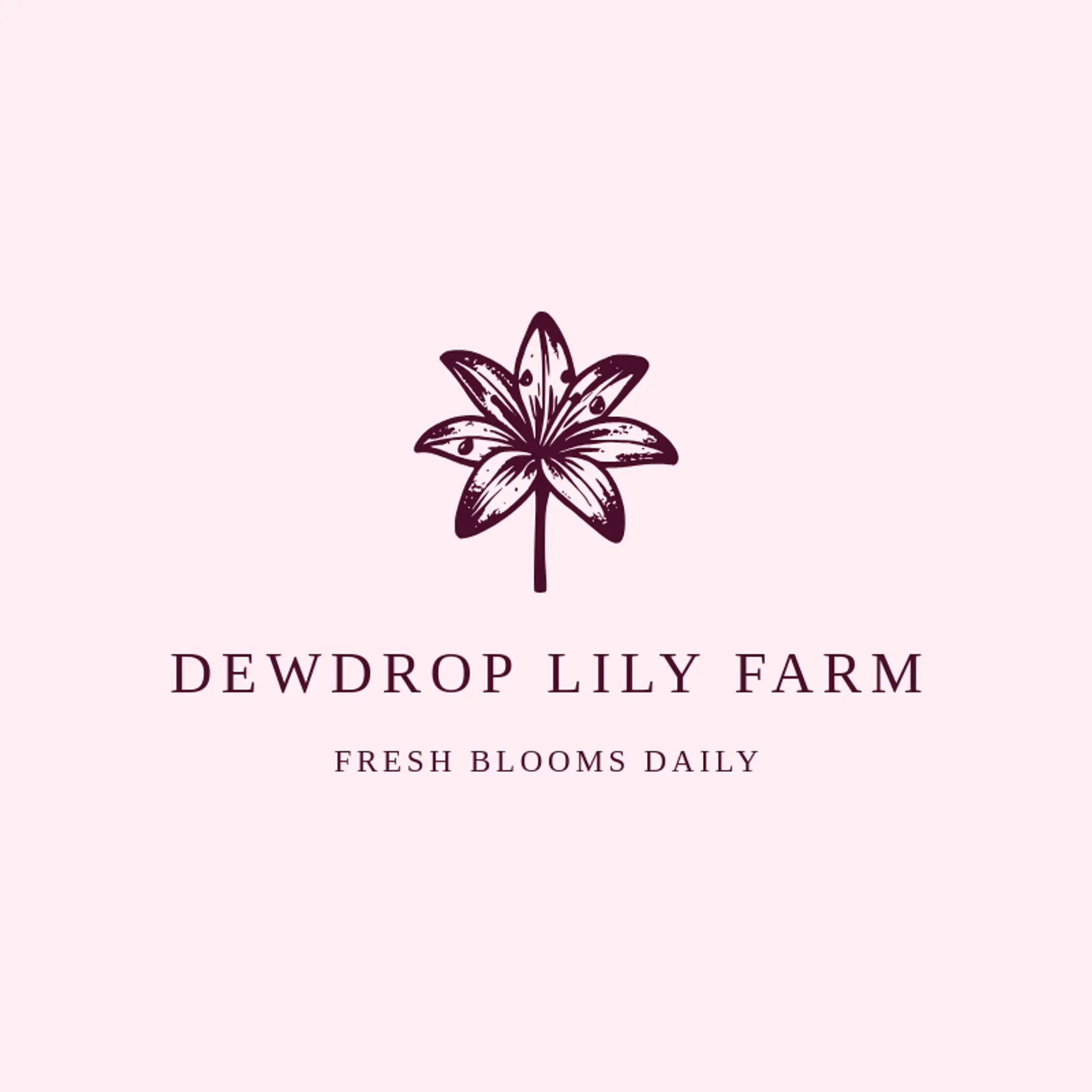 Dewdrop Lily Farm logo for lily