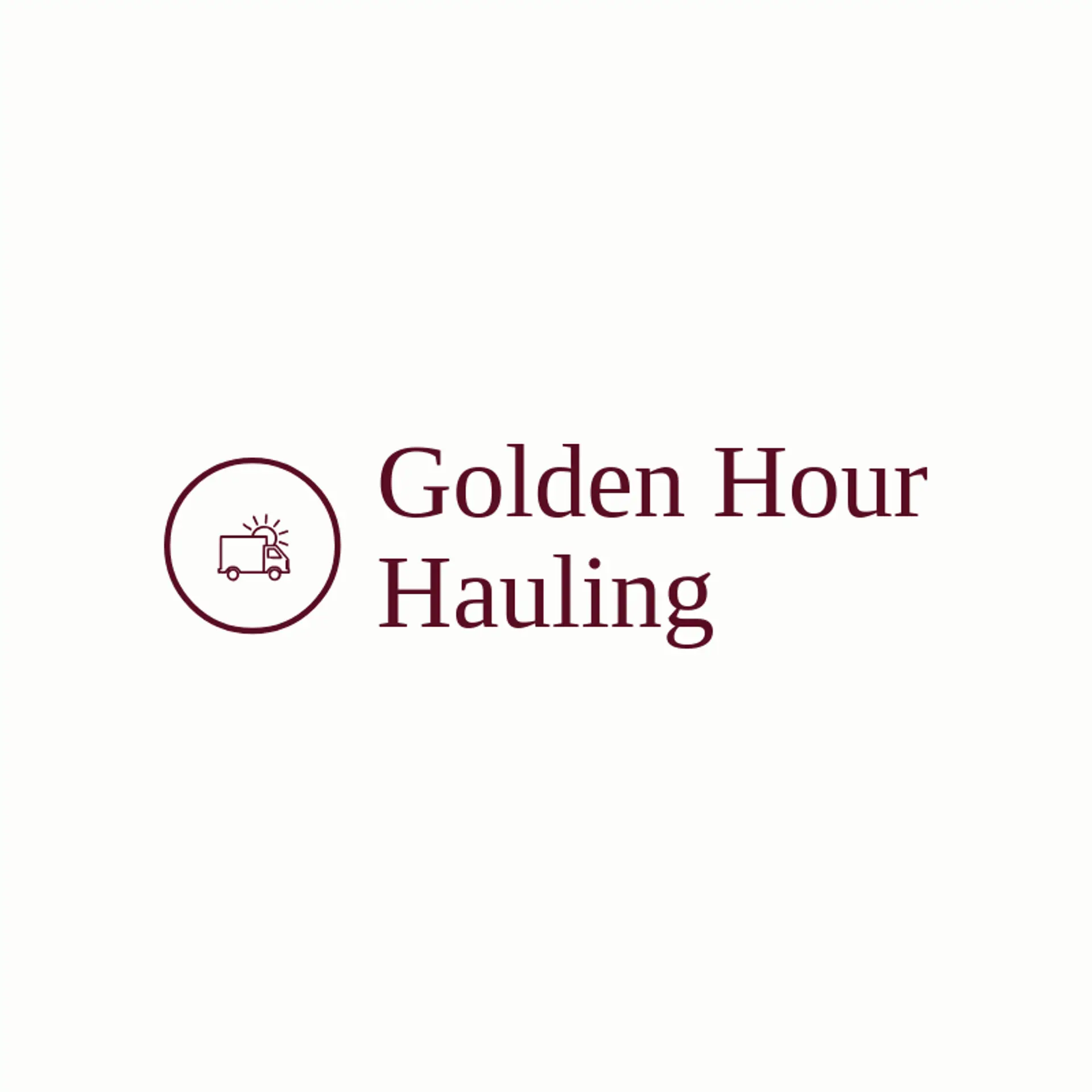 Golden Hour Hauling logo for box truck