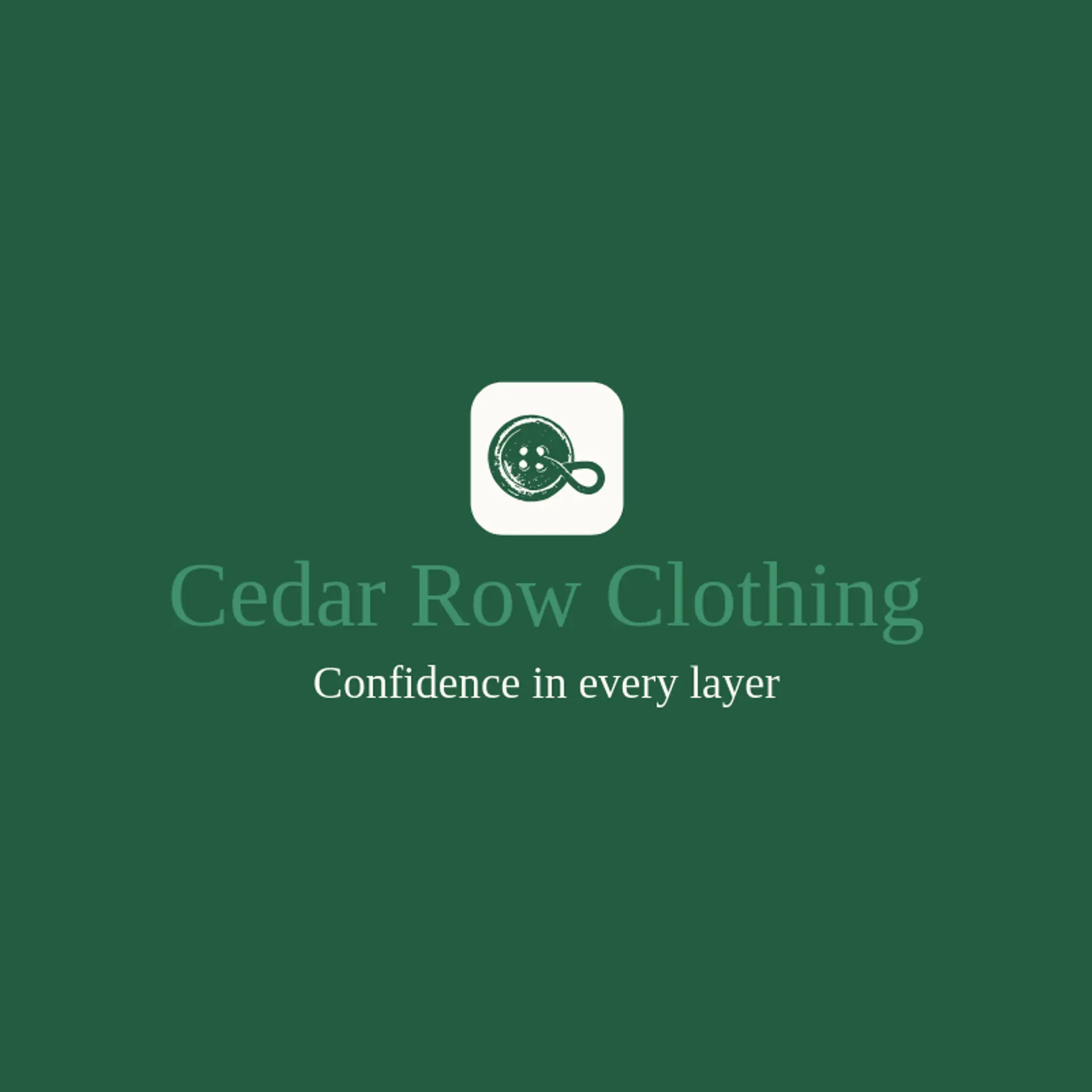 Cedar Row Clothing logo for mens fashion