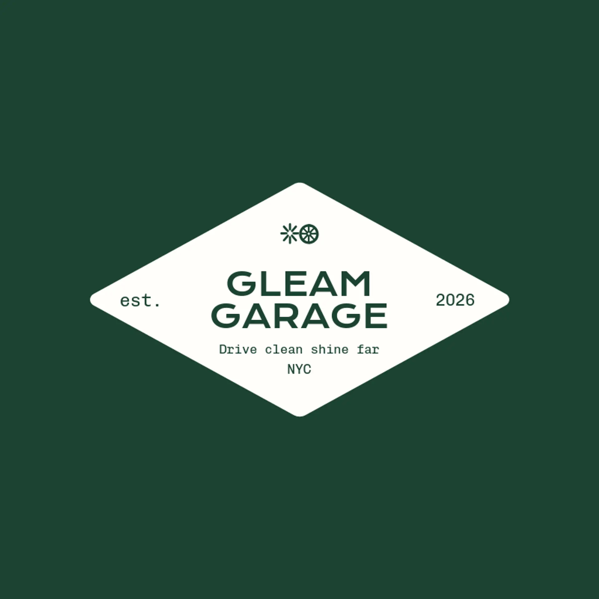 Gleam Garage logo for detailing