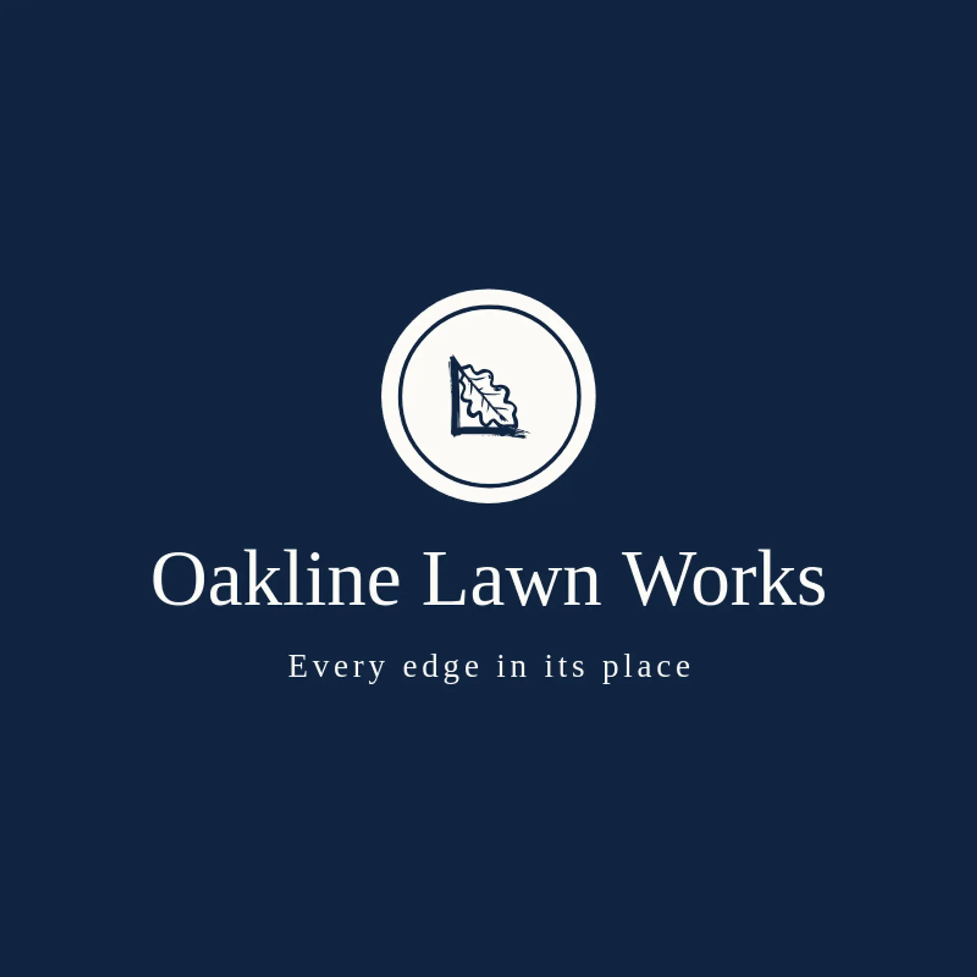 Oakline Lawn Works logo for lawn service