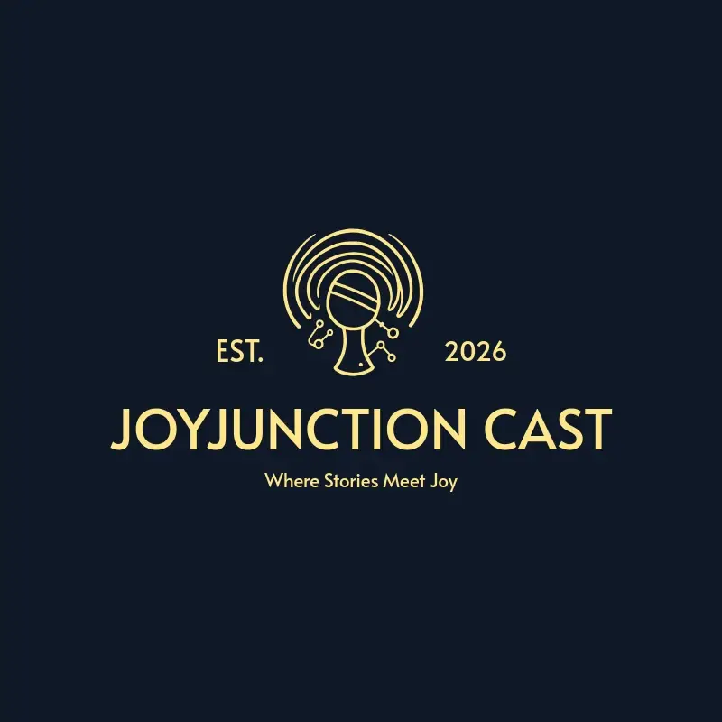The podcast name JoyJunction Cast as a branded logo with a single color icon