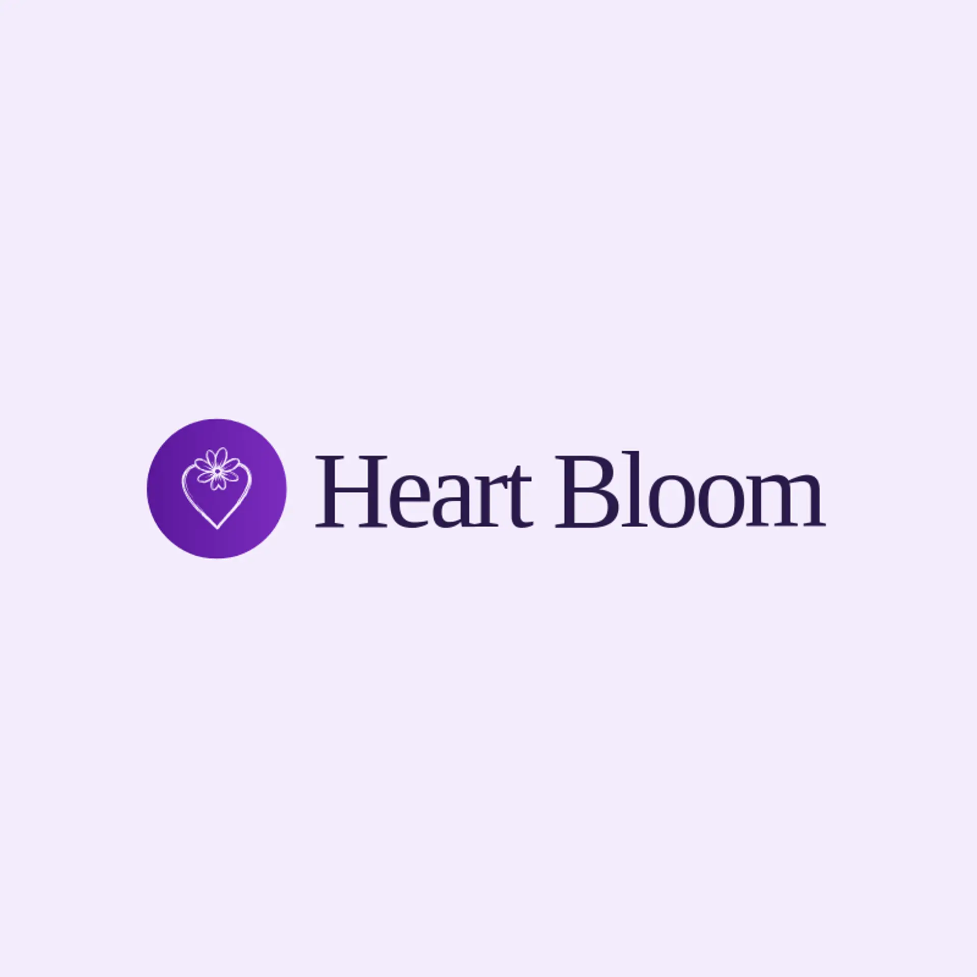 Heart Bloom logo for message