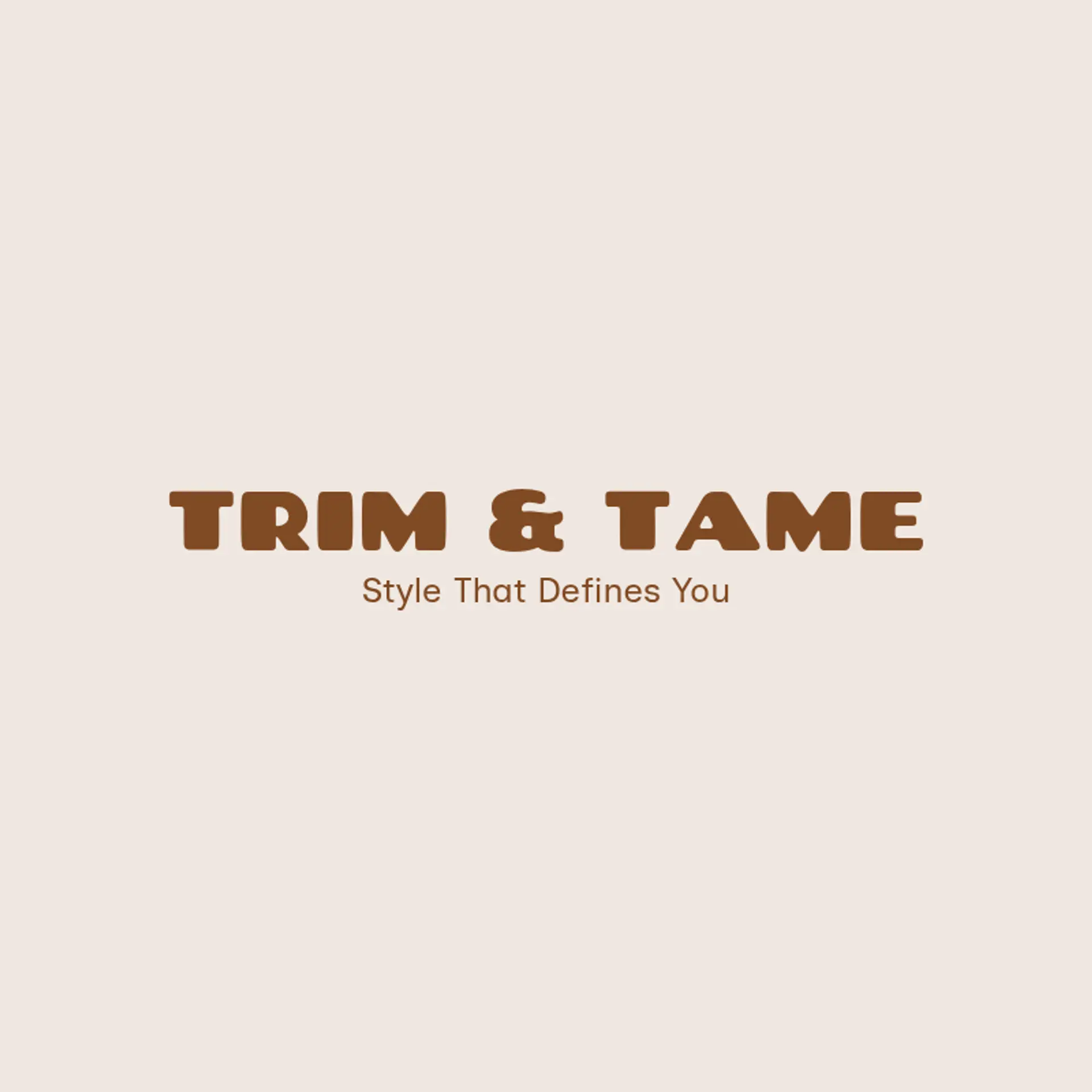 Trim & Tame logo for barber