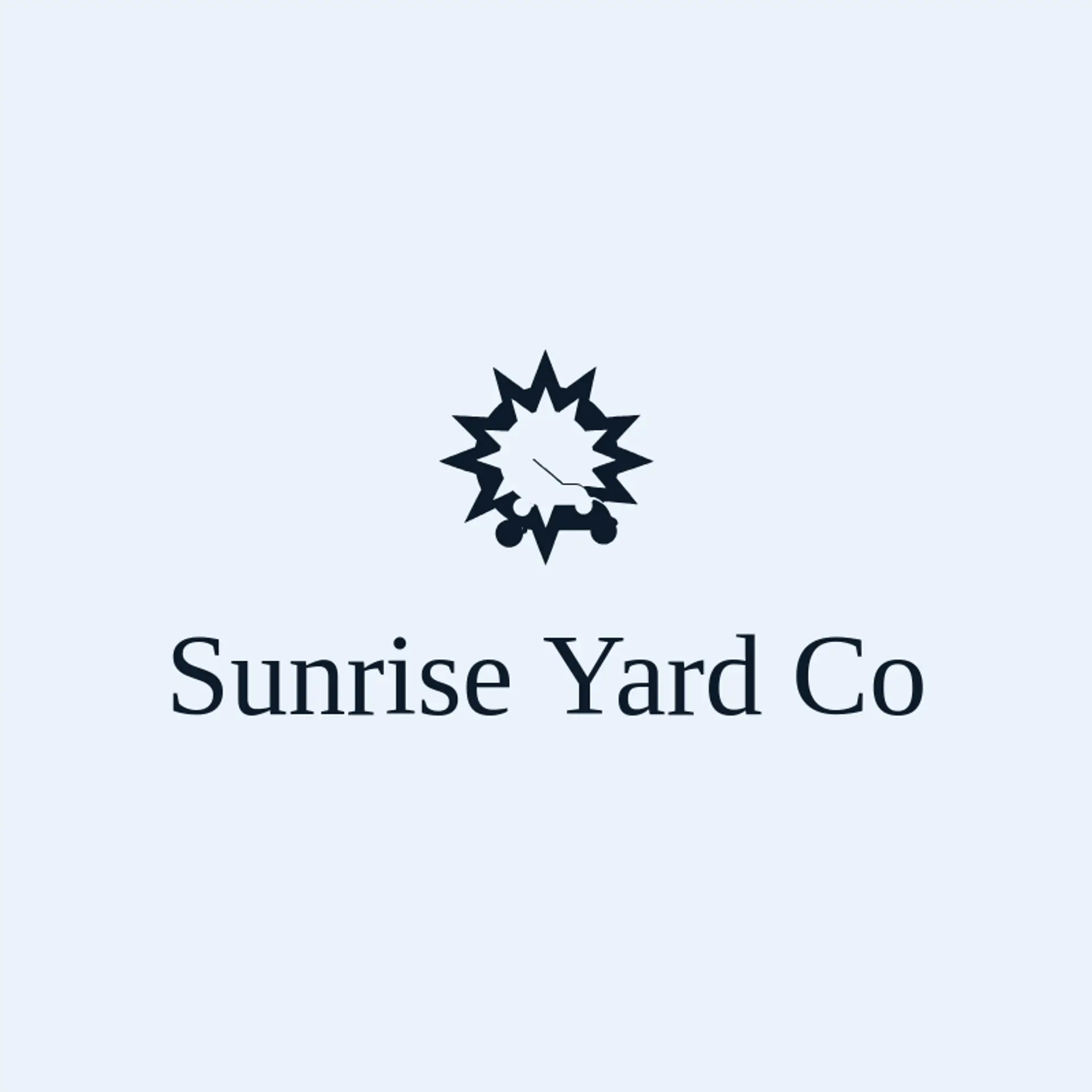 Sunrise Yard Co logo for lawn mower