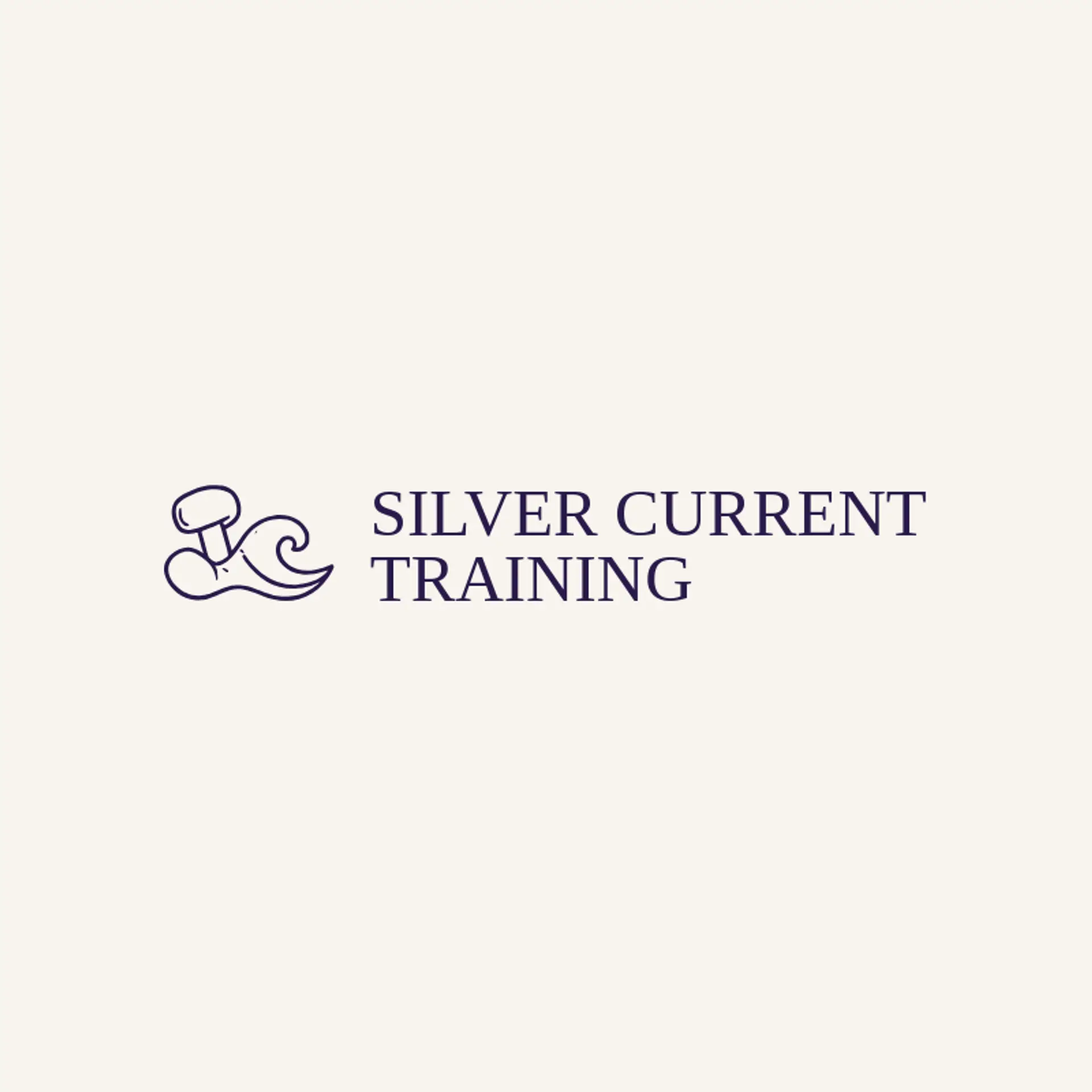 Silver Current Training logo for dumbbell