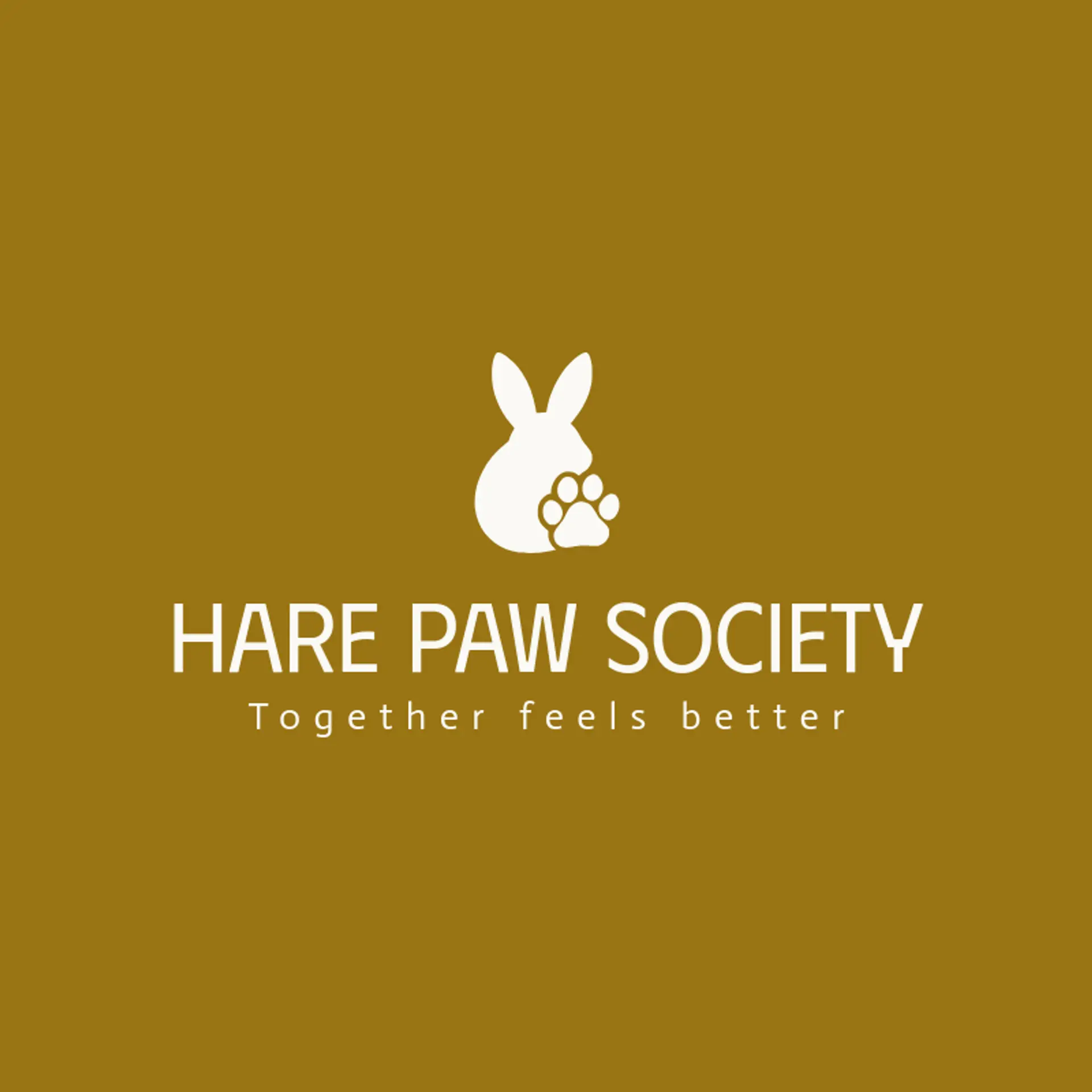 Hare Paw Society logo for rabbit