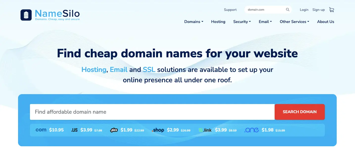 NameSilo domain registration