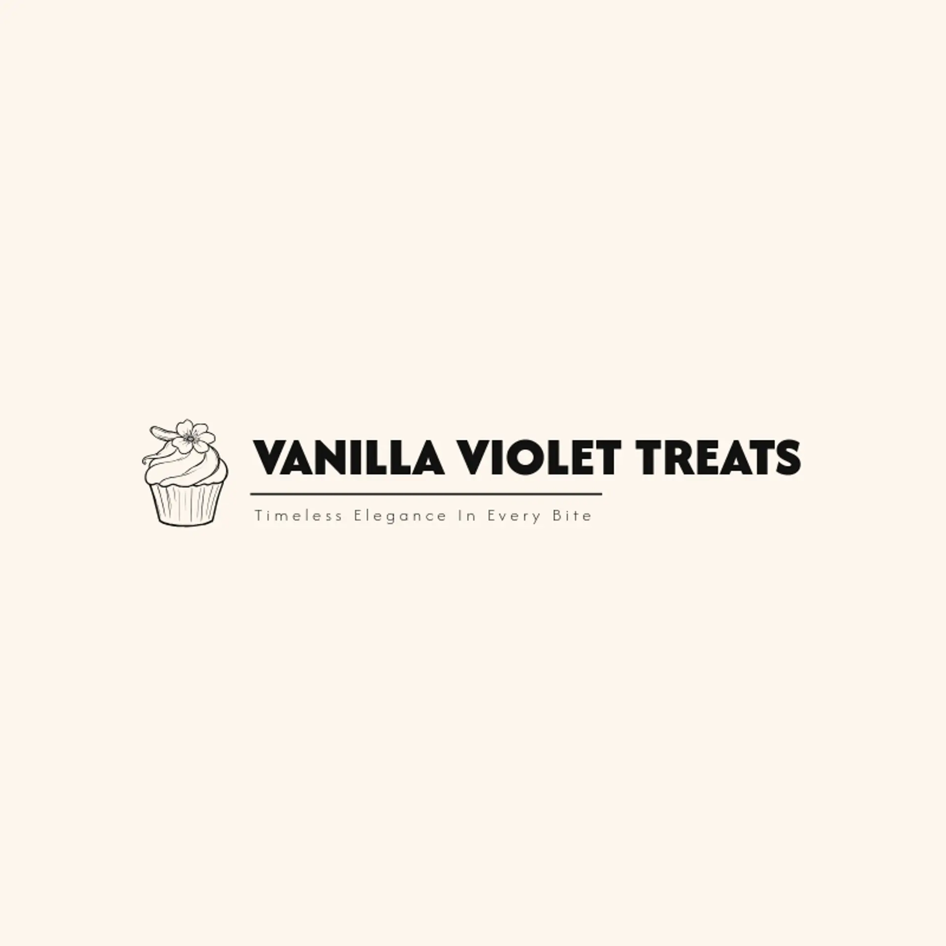 Vanilla Violet Treats logo for cupcake