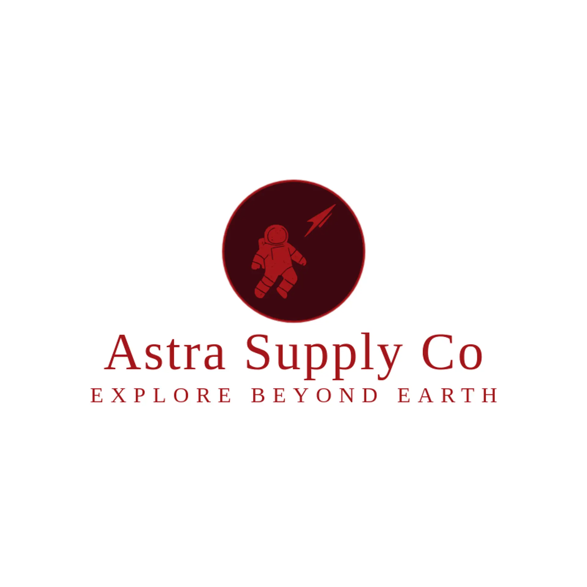 Astra Supply Co logo for astronaut