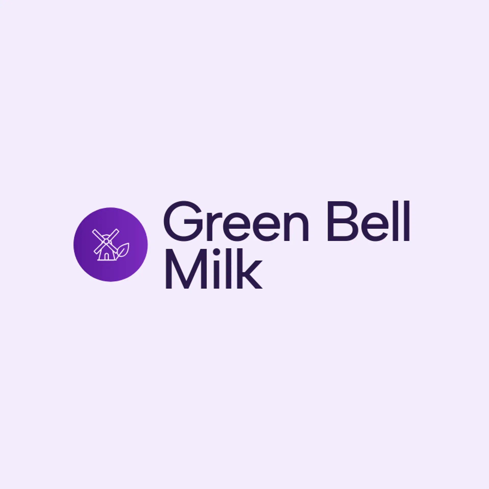 Green Bell Milk logo for dairy