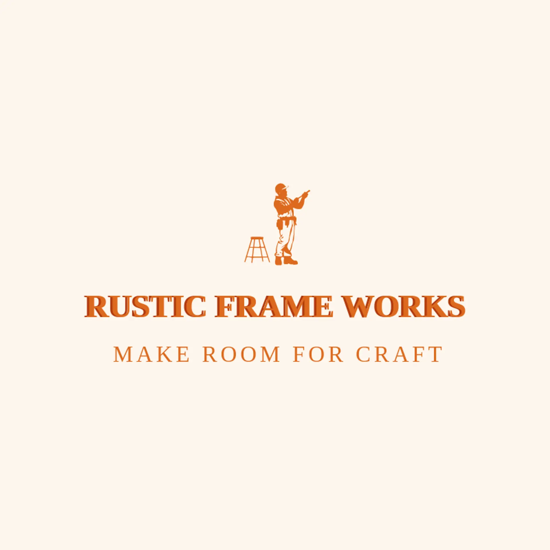 Rustic Frame Works logo for craftsman