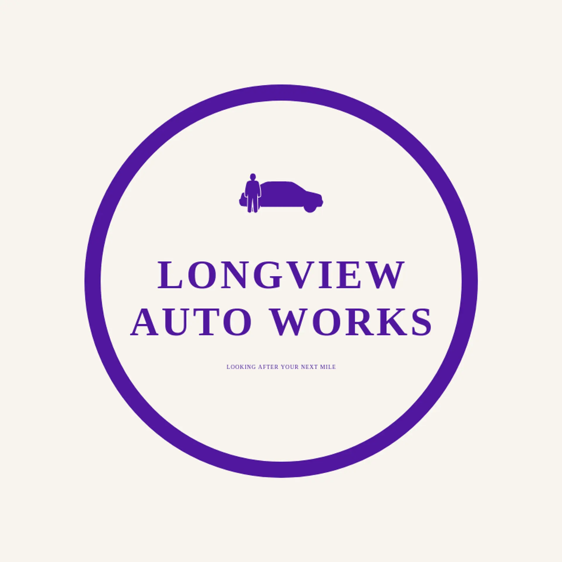 Longview Auto Works logo for car mechanic