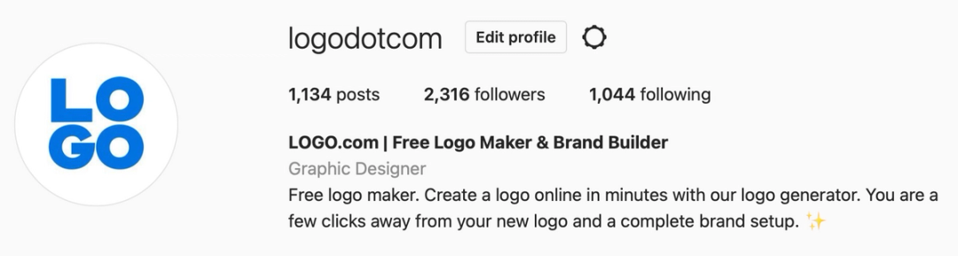 Your logo will be cropped to fit in the circular Instagram profile photo cutout