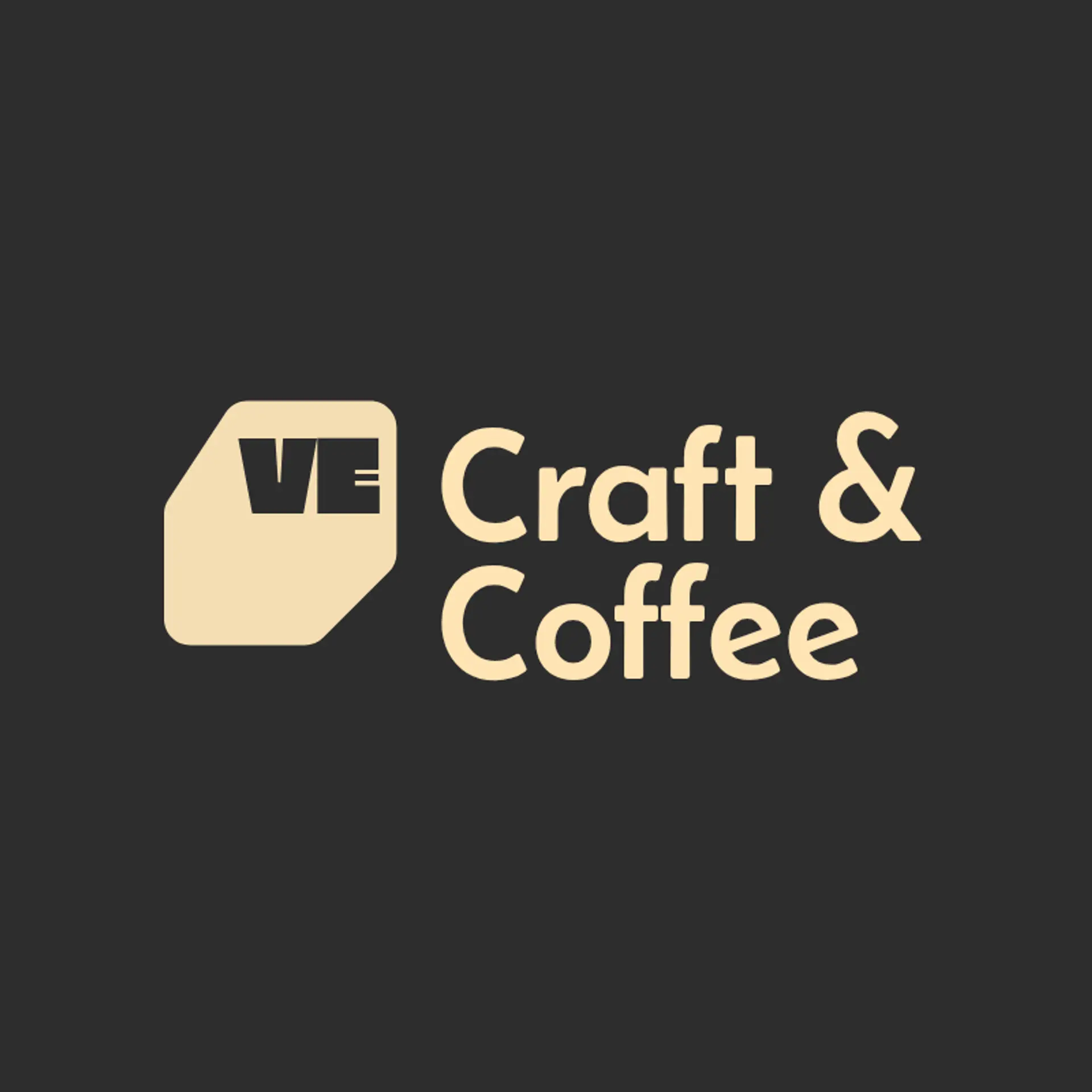 Craft & Coffee logo for creative cafe