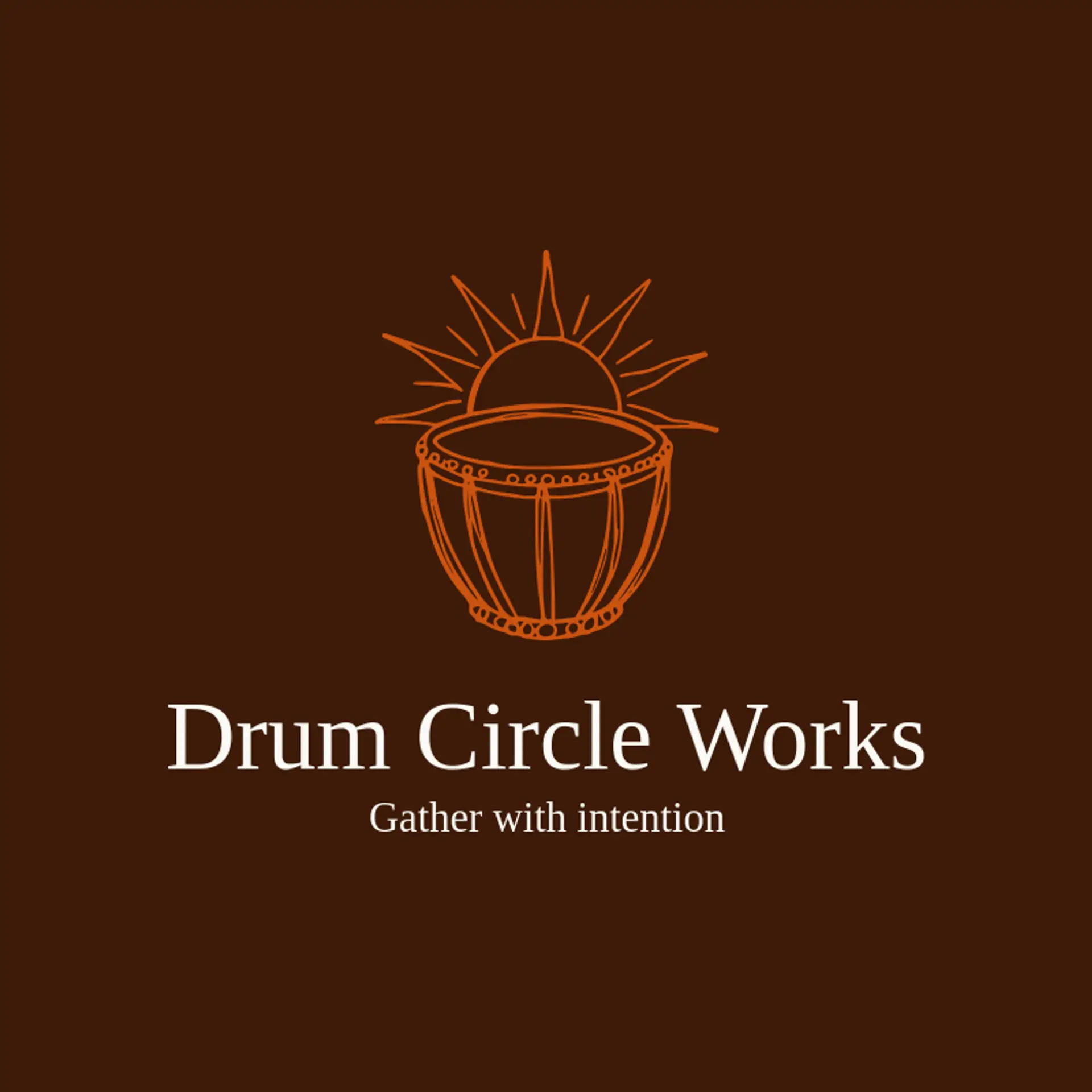 Drum Circle Works logo for native american