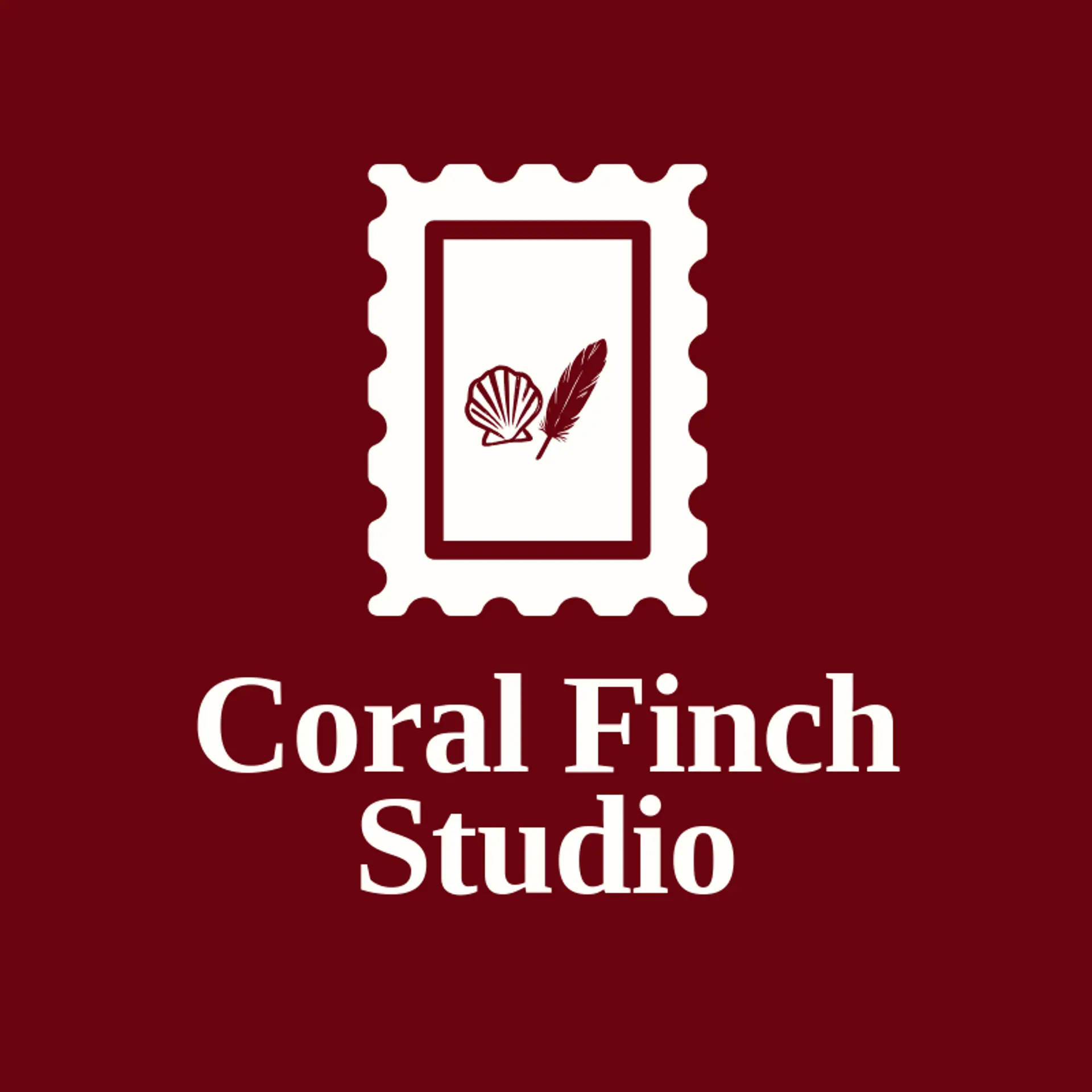 Coral Finch Studio logo for shell