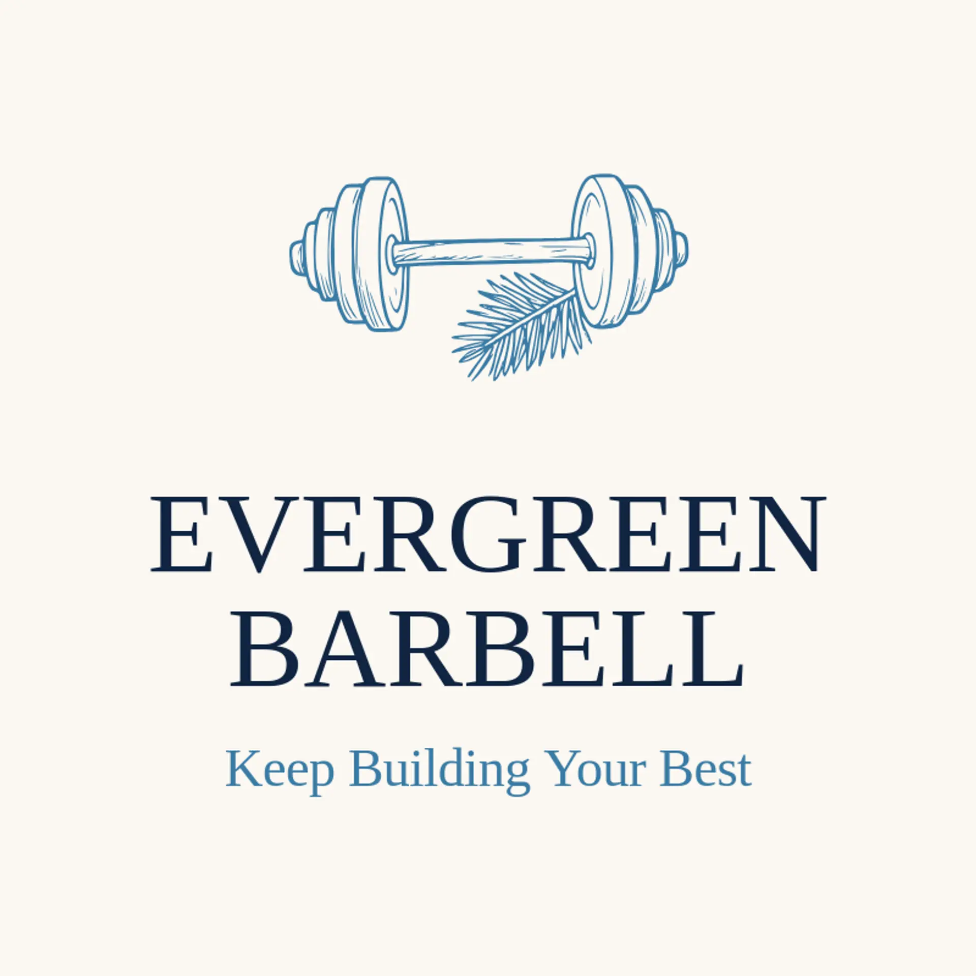 Evergreen Barbell logo for weightlifting