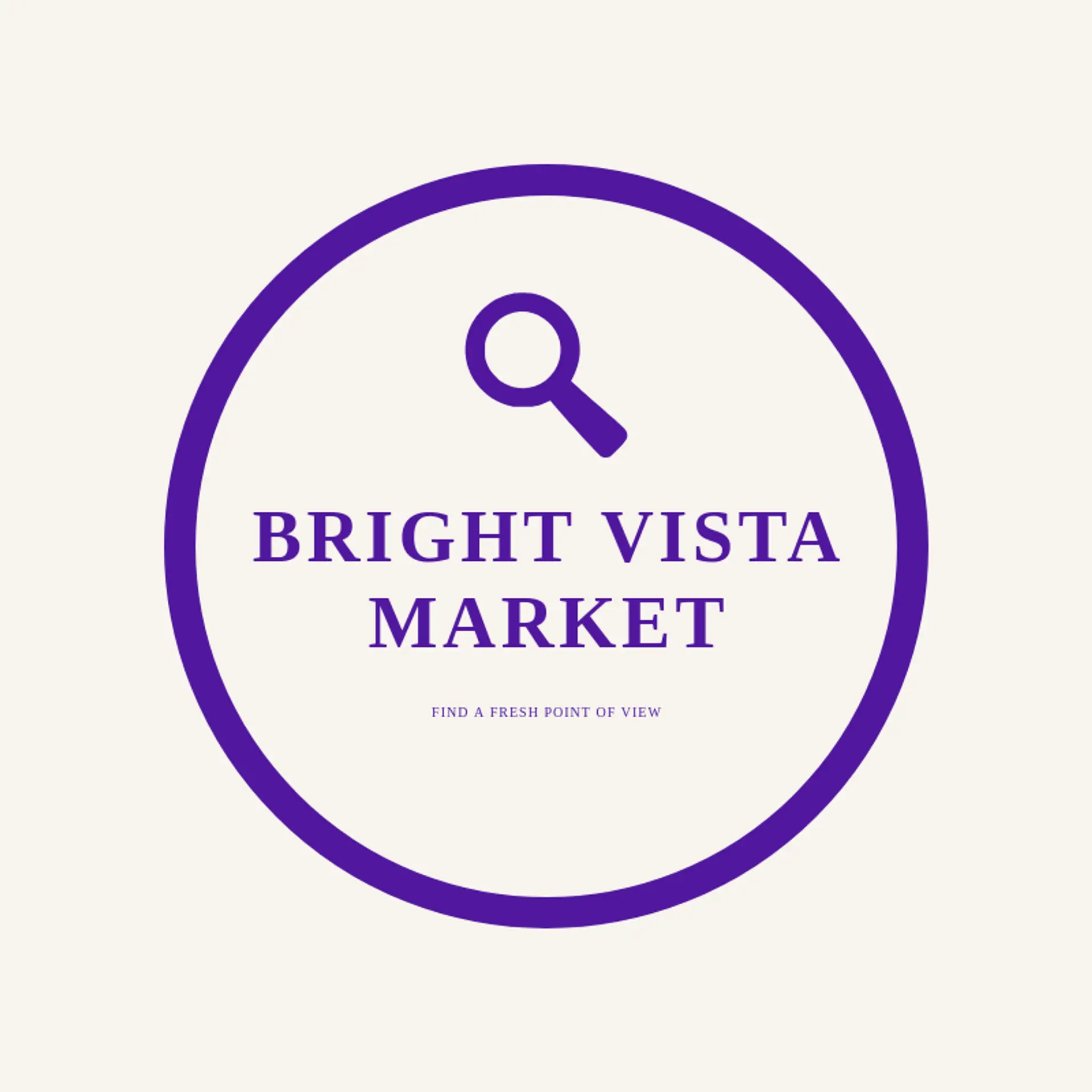 Bright Vista Market logo for magnifying glass