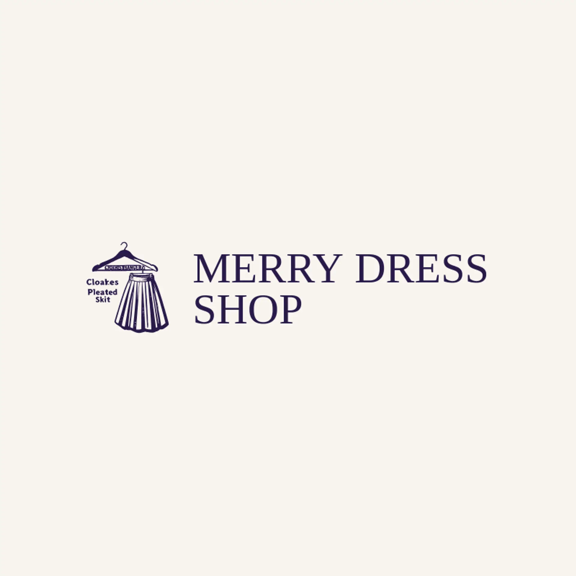 Merry Dress Shop logo for hanger