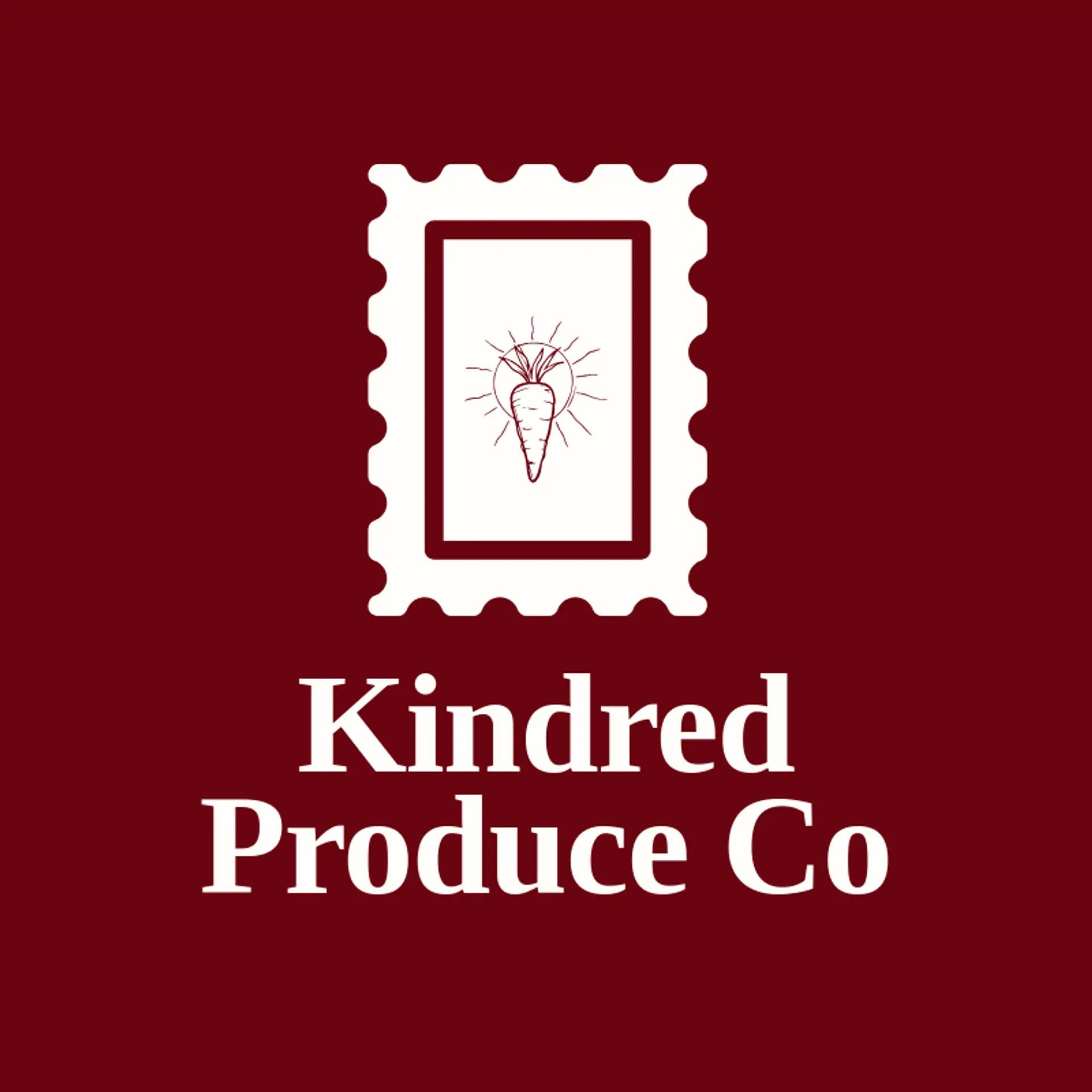 Kindred Produce Co logo for grocery