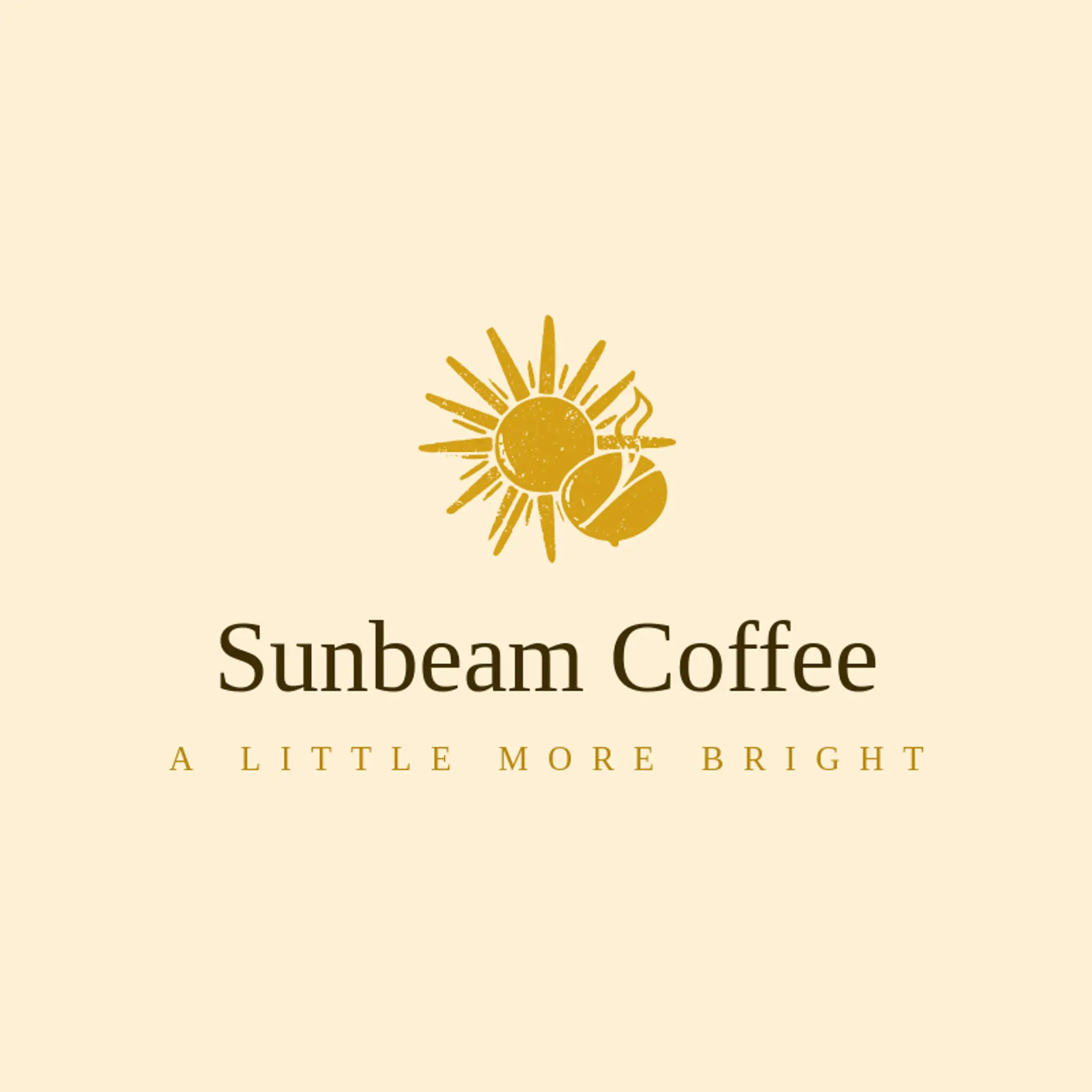 Sunbeam Coffee logo for coffee bean