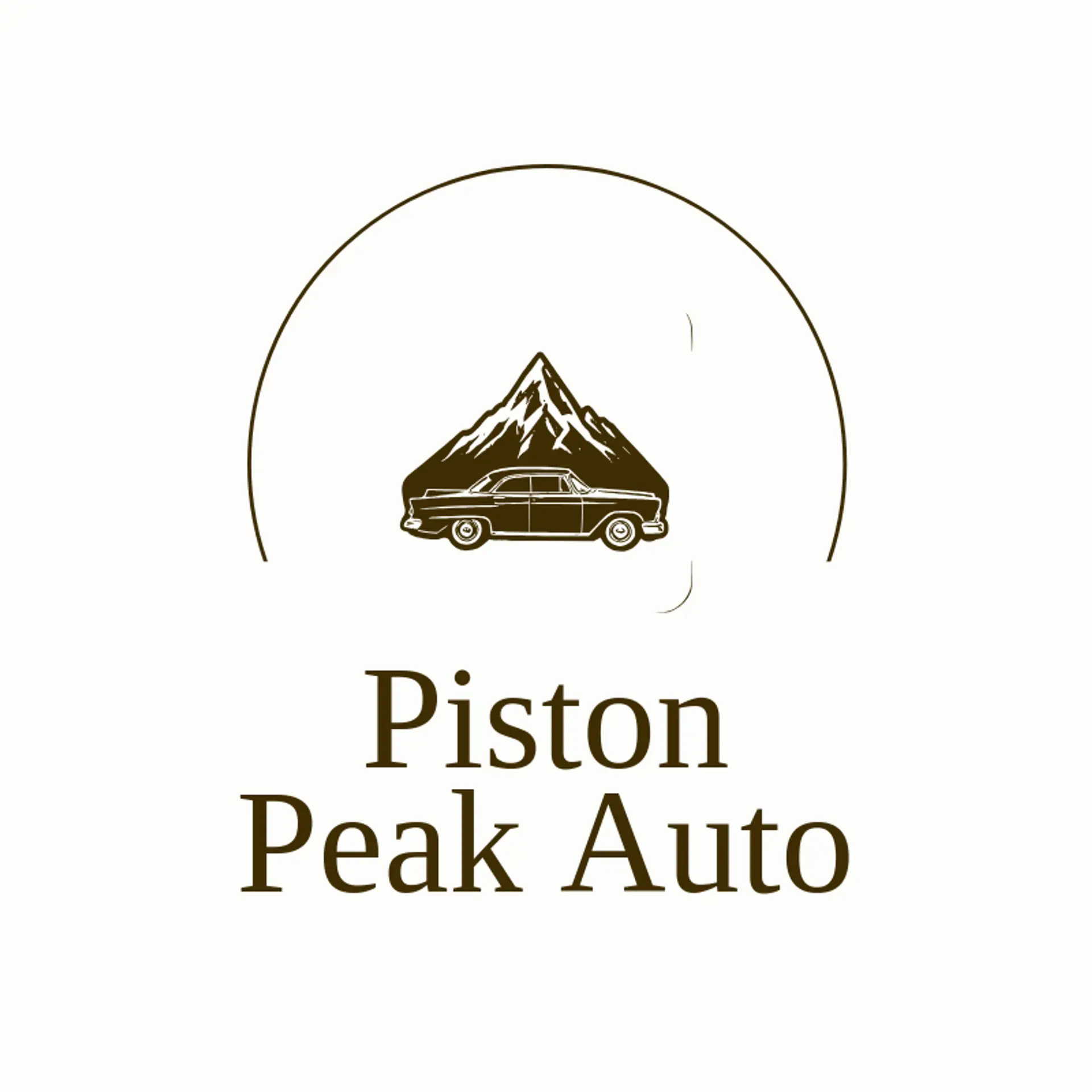 Piston Peak Auto logo for automobile