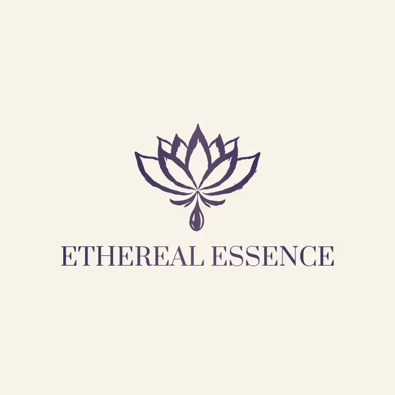 The nail salon name Ethereal Essence as a branded logo with a single color icon