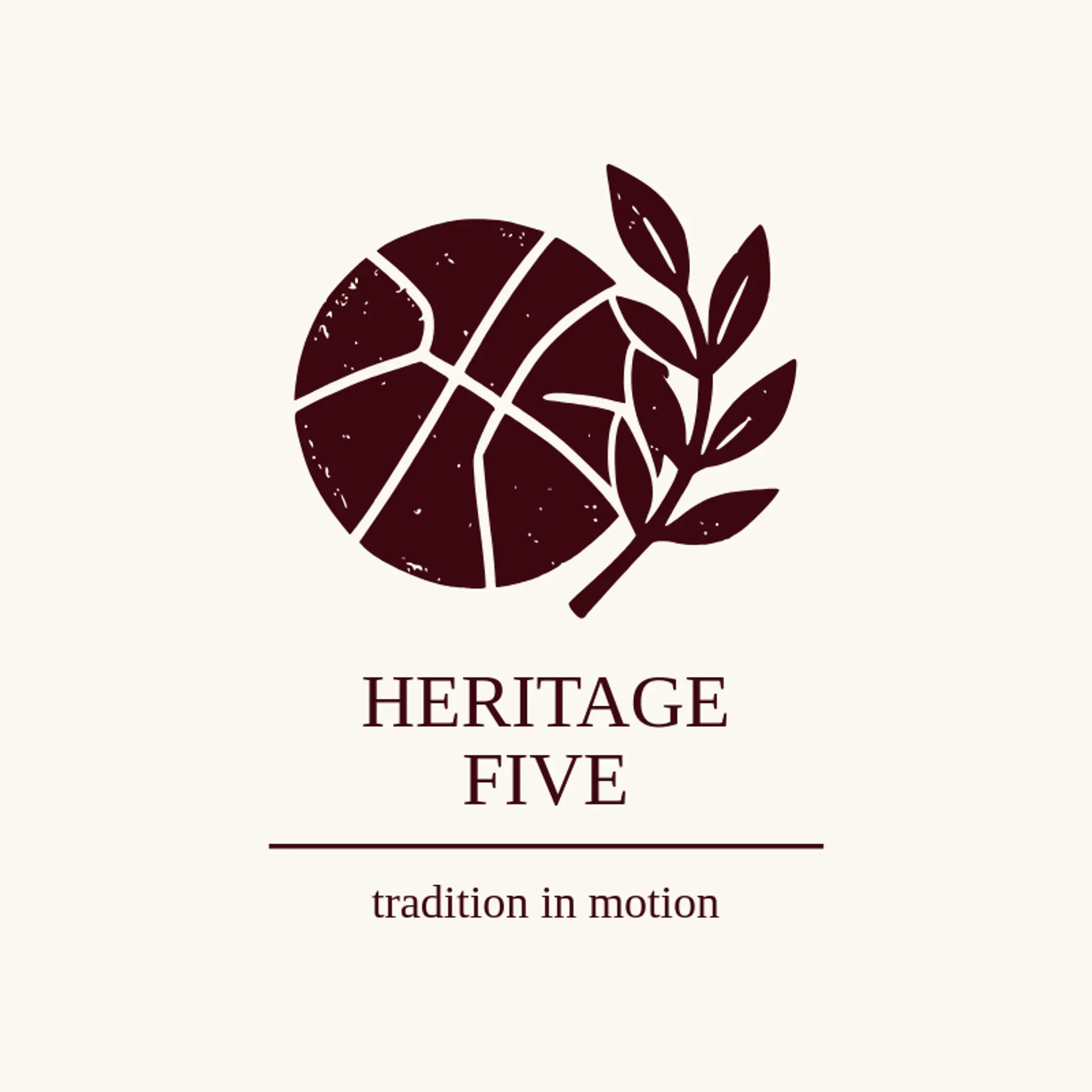 Heritage Five logo for basketball team