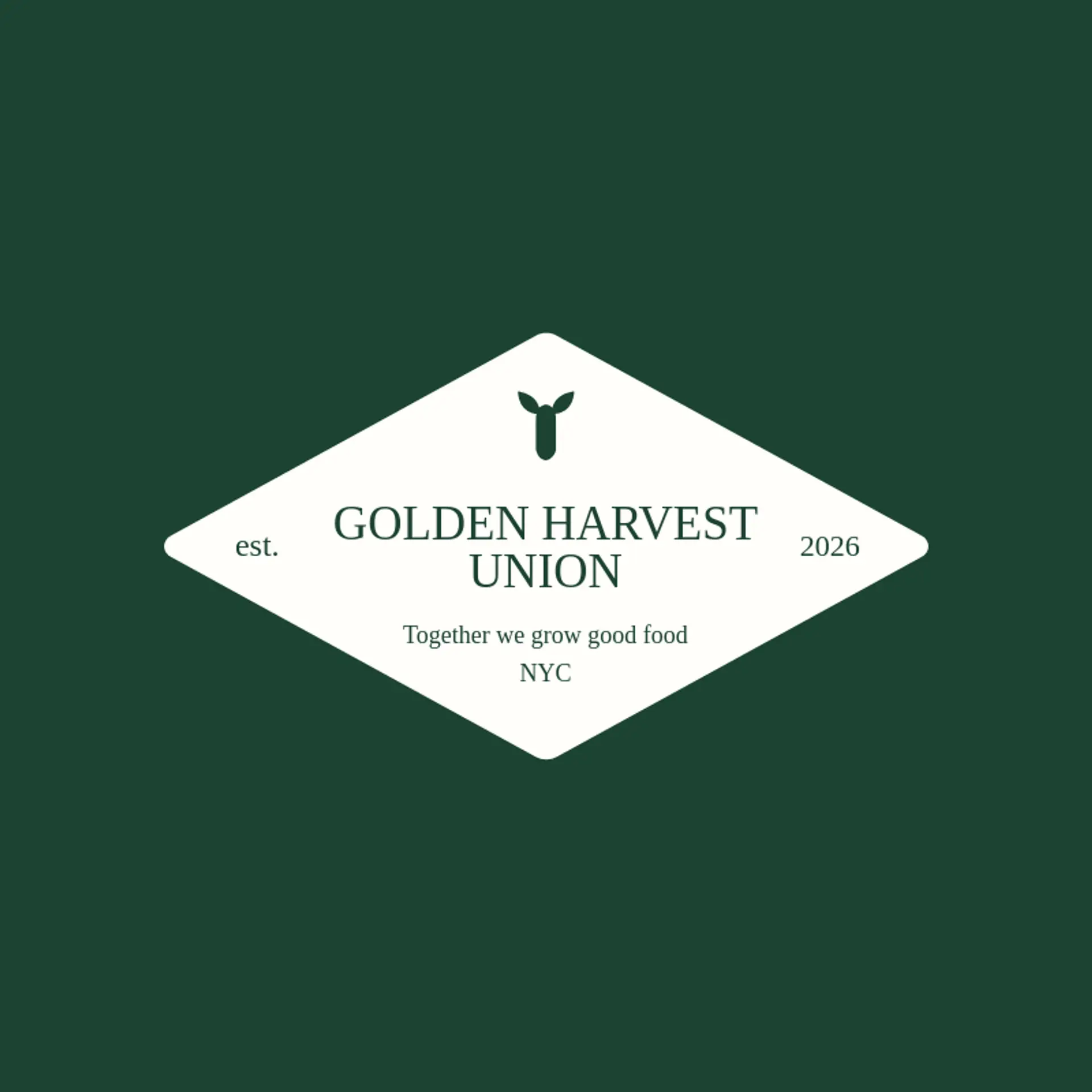 Golden Harvest Union logo for corn