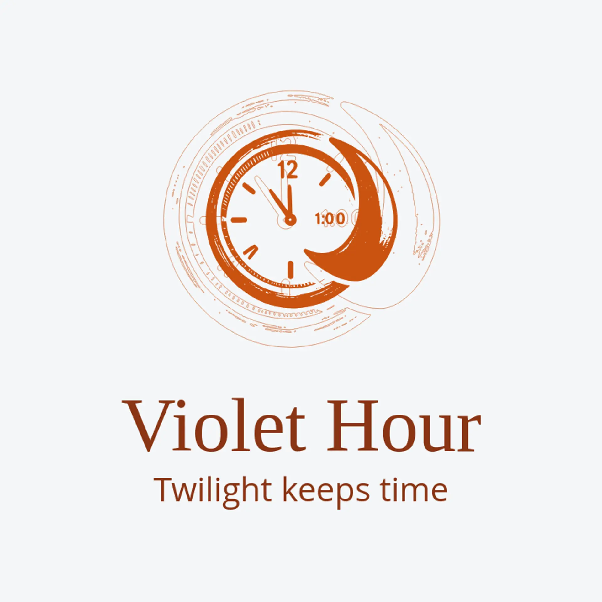 Violet Hour logo for clock