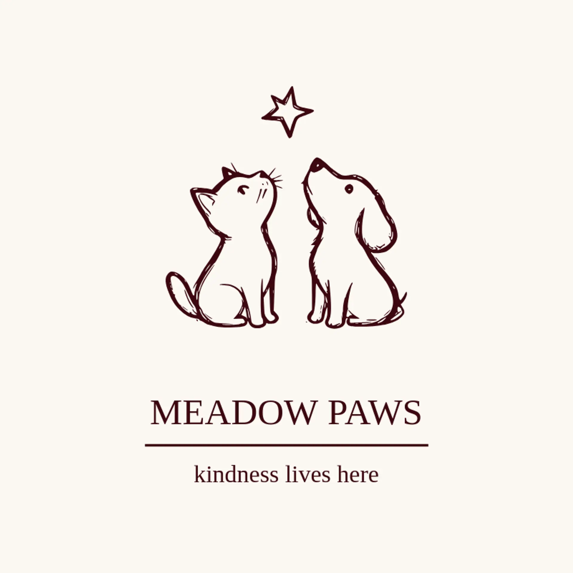 Meadow Paws logo for animal shelter