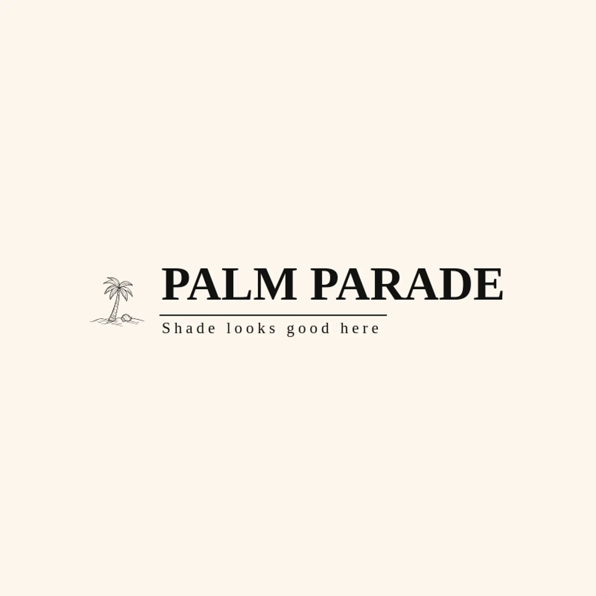 Palm Parade logo for beach