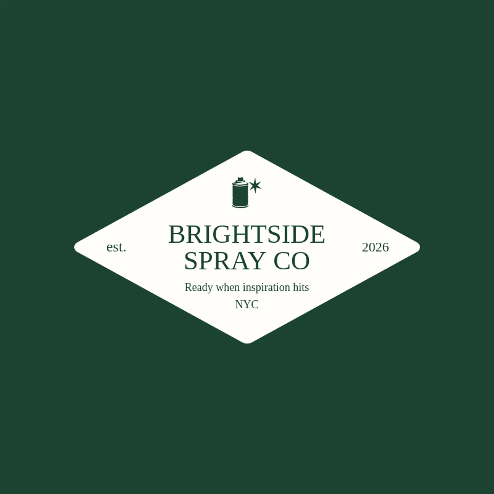 Brightside Spray Co logo for spray paint