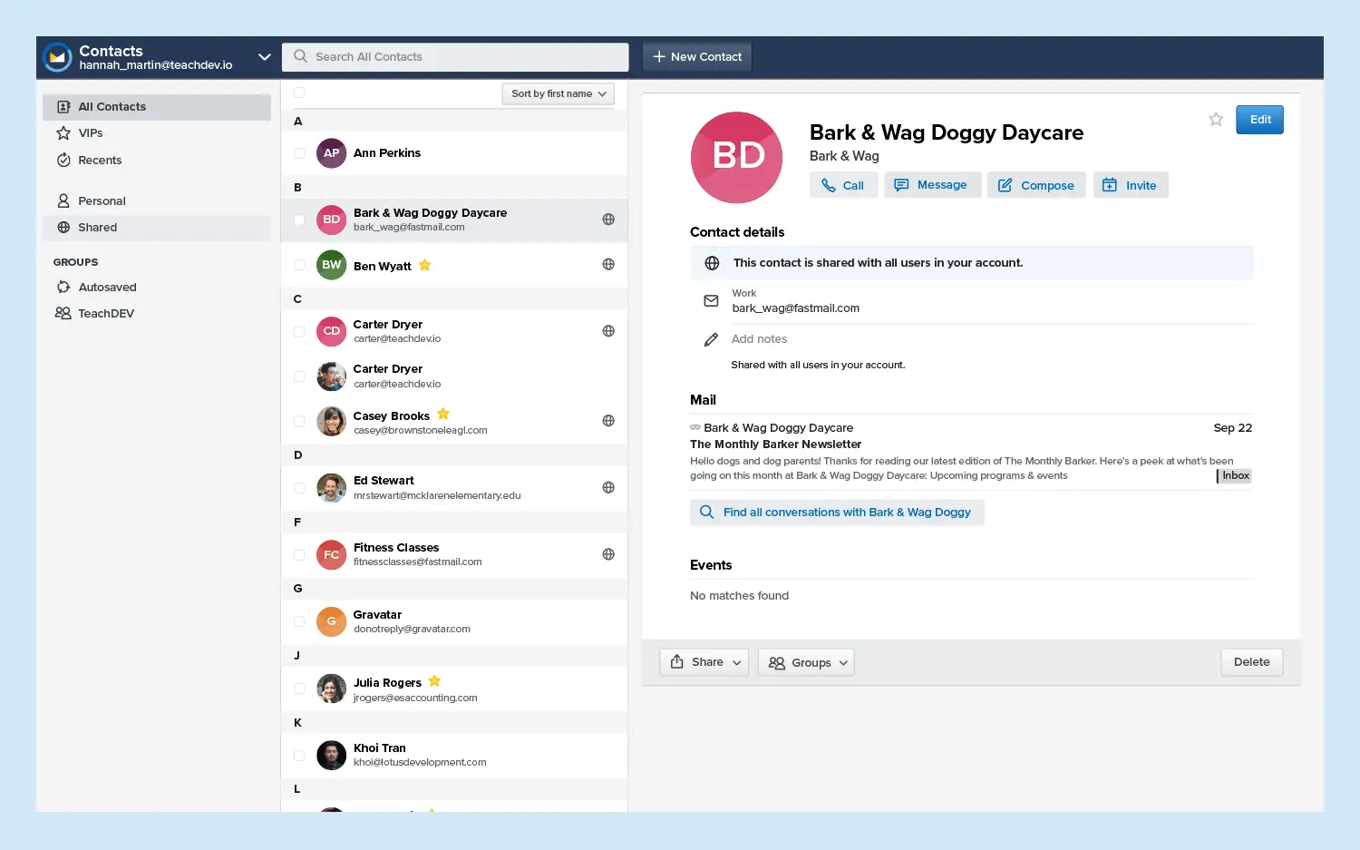 Fastmail business email