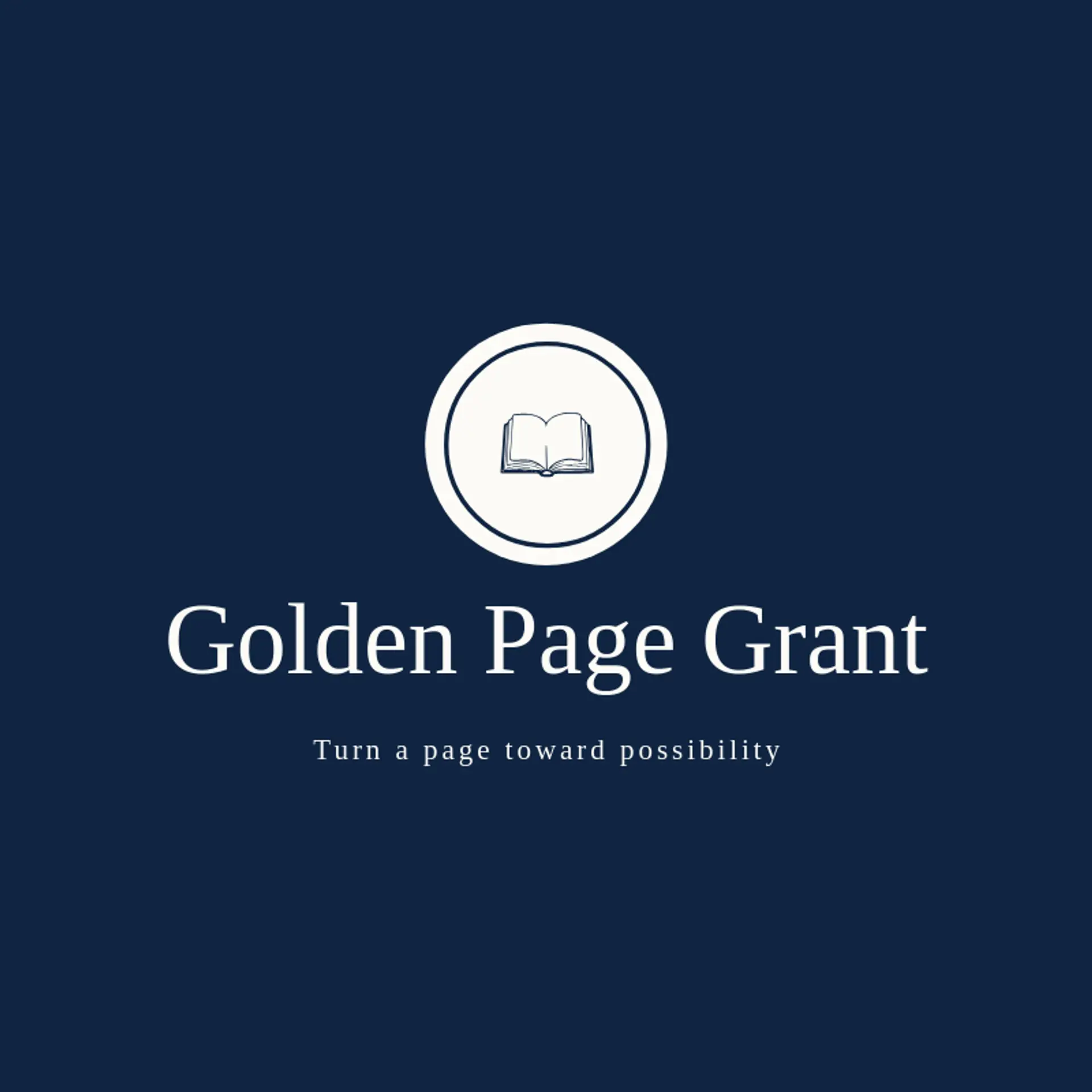 Golden Page Grant logo for scholarship
