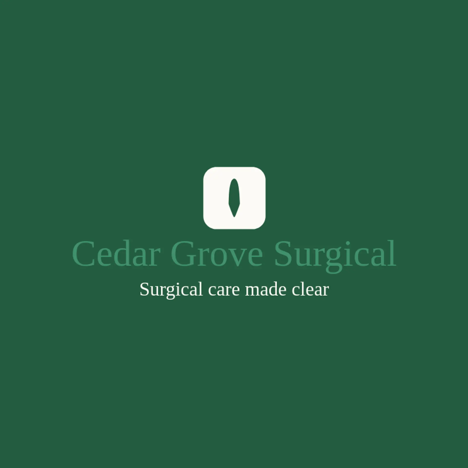 Cedar Grove Surgical logo for surgery