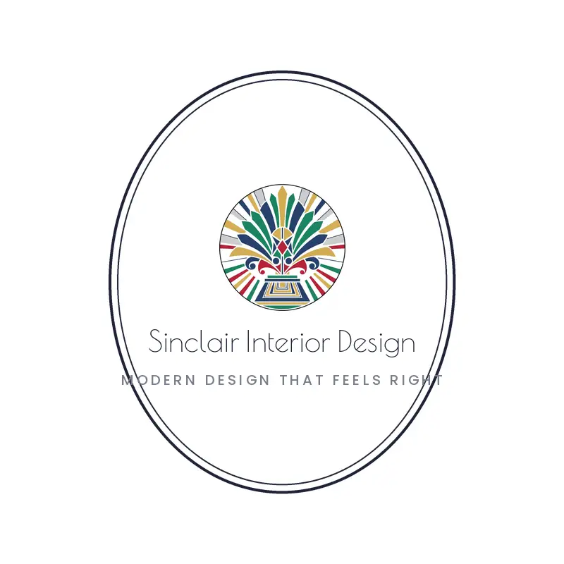 A plant growing from a geometric shape, a biophilic interior design logo in a deco style