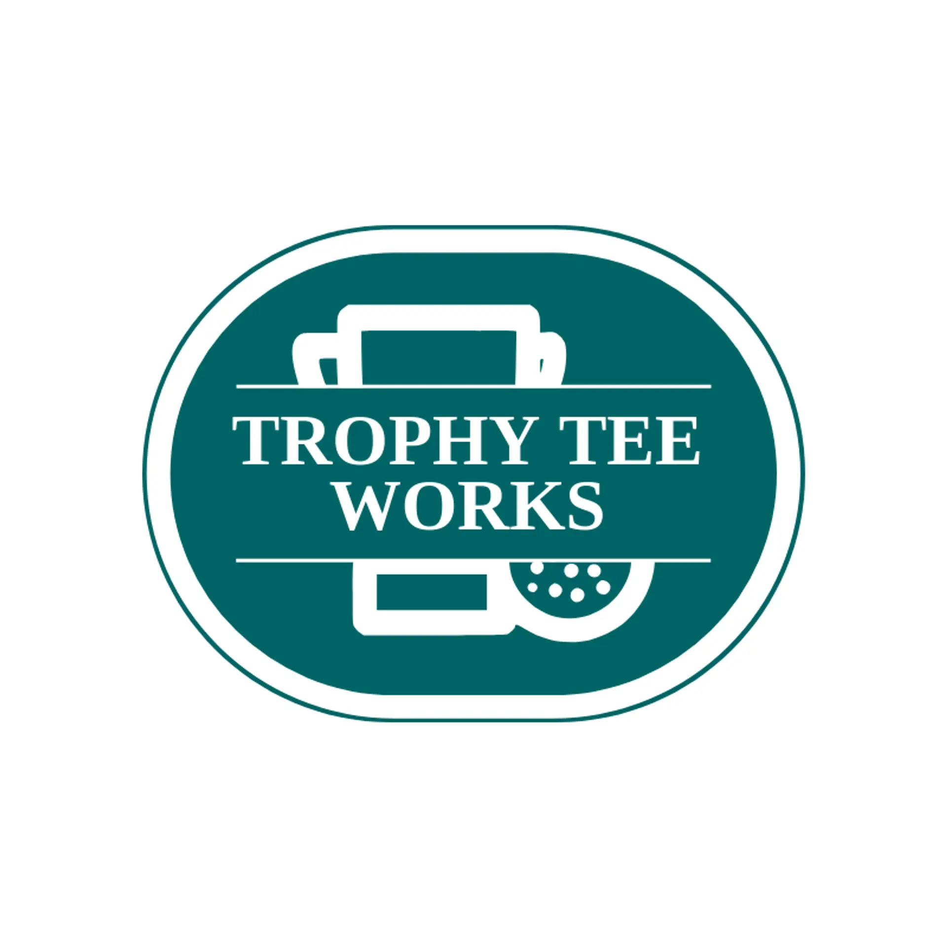 Trophy Tee Works logo for golf ball