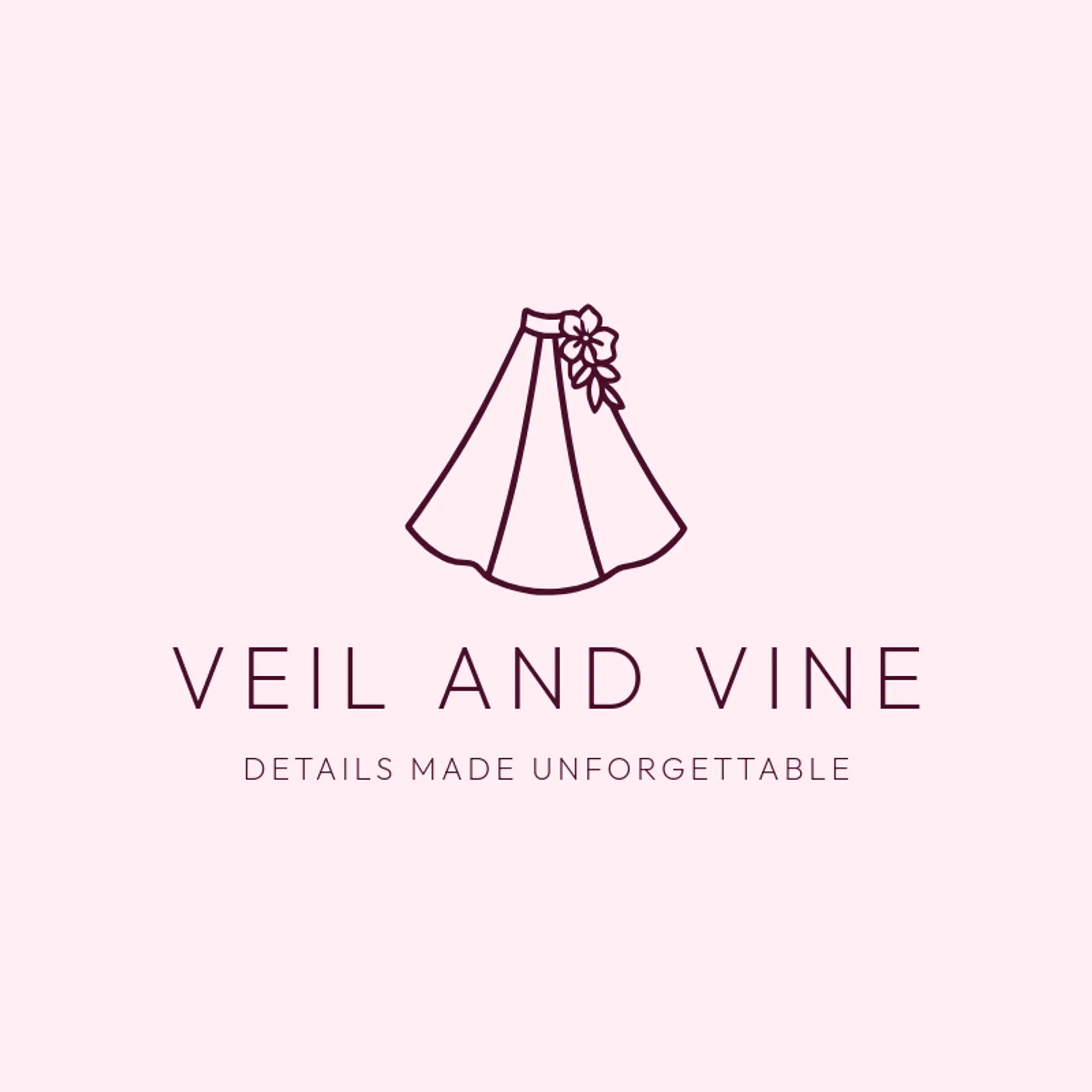 Veil And Vine logo for matrimony