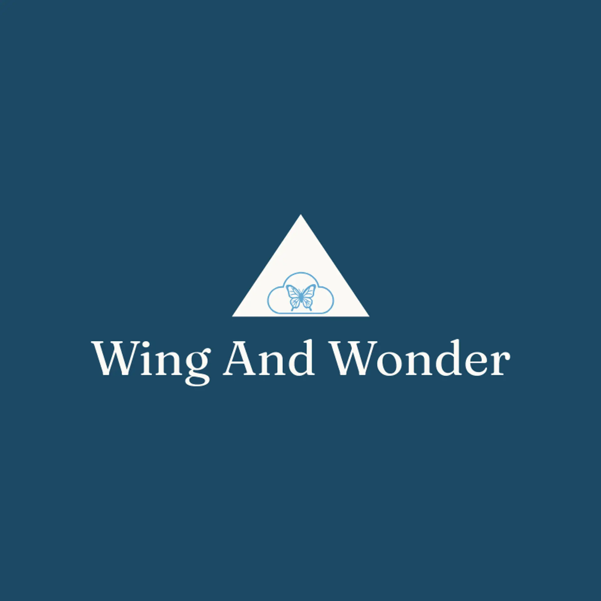 Wing and Wonder logo for butterfly