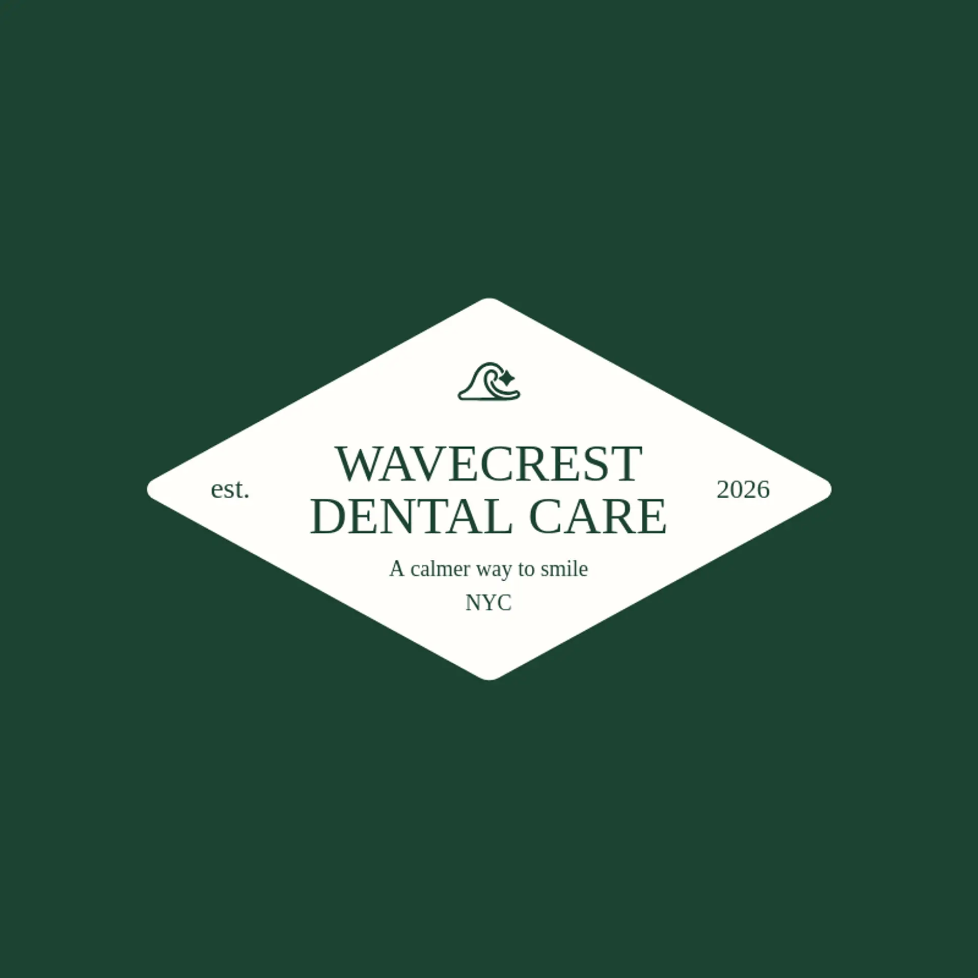 Wavecrest Dental Care logo for dentist