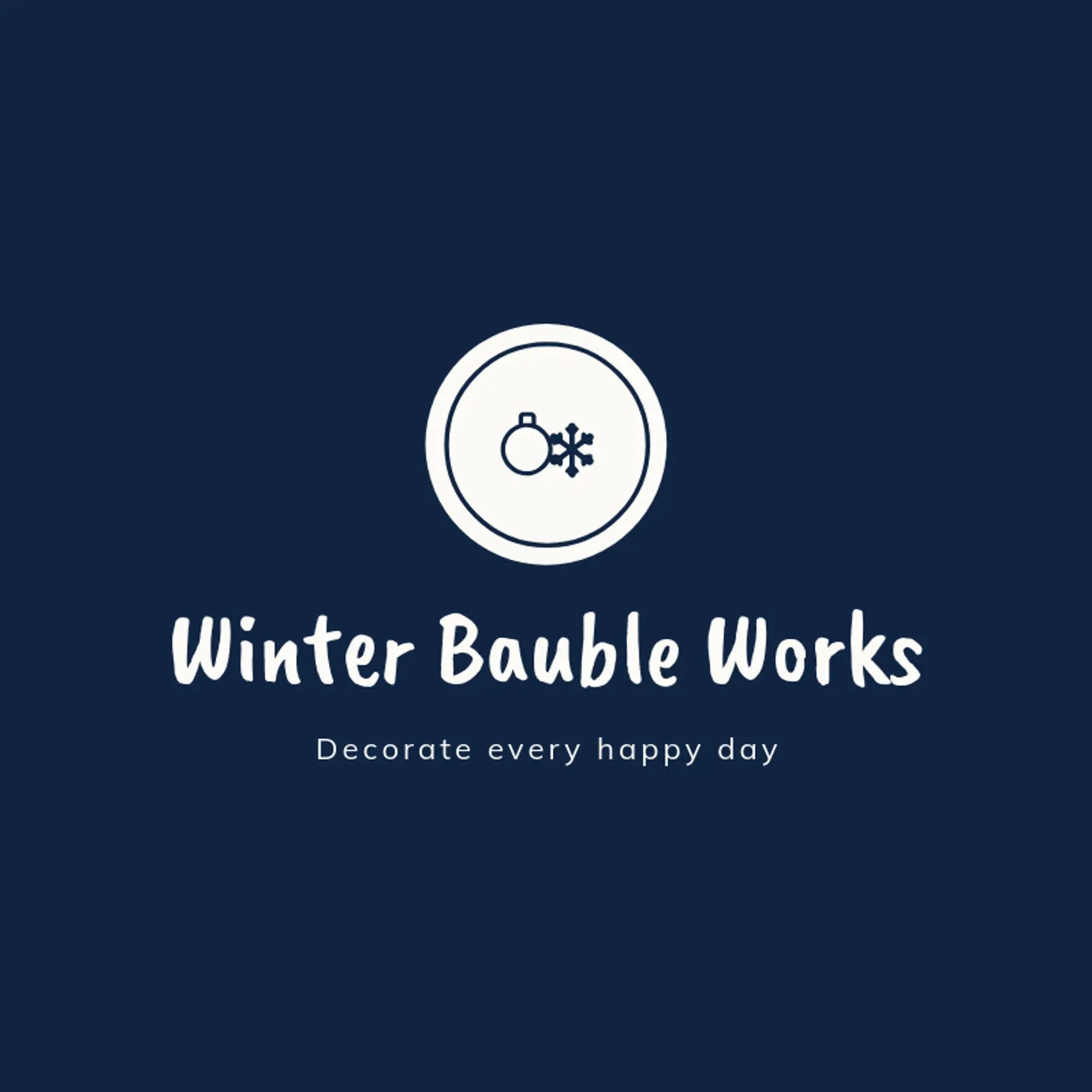 Winter Bauble Works logo for christmas
