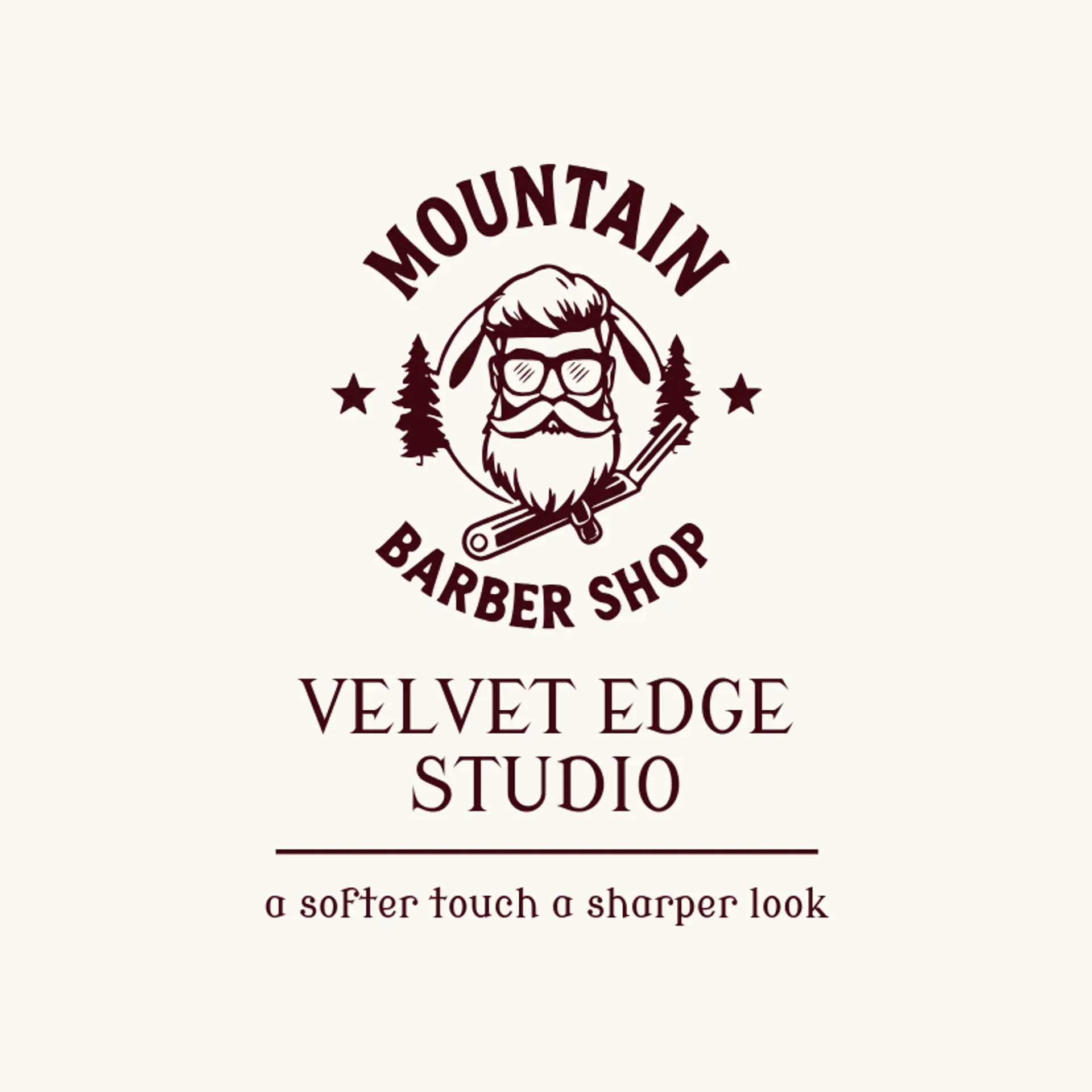 Velvet Edge Studio logo for razor