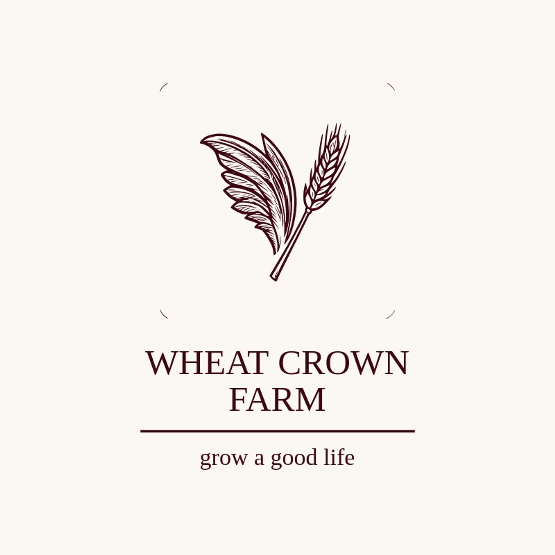 Wheat Crown Farm logo for rooster