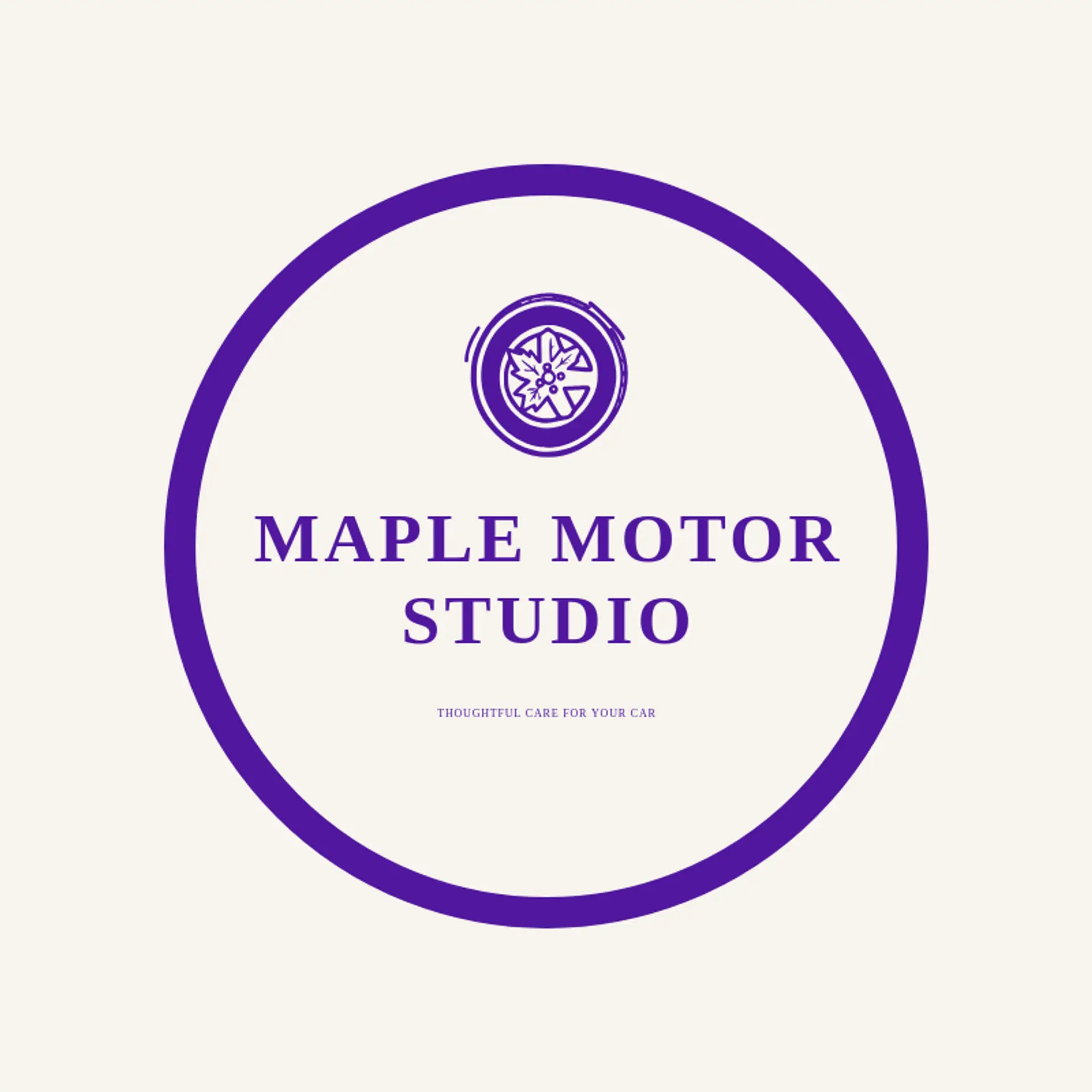 Maple Motor Studio logo for car repair