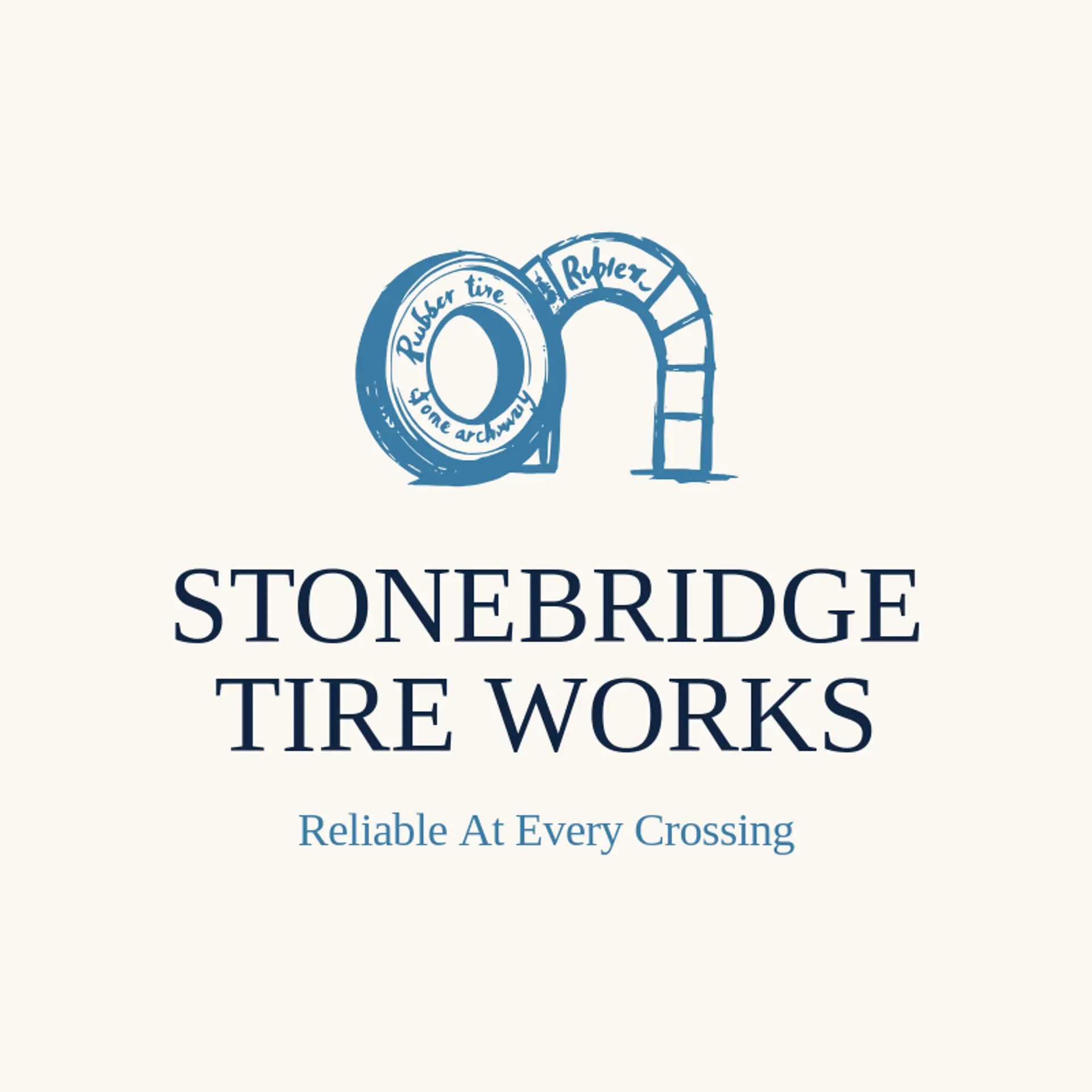 Stonebridge Tire Works logo for tire shop