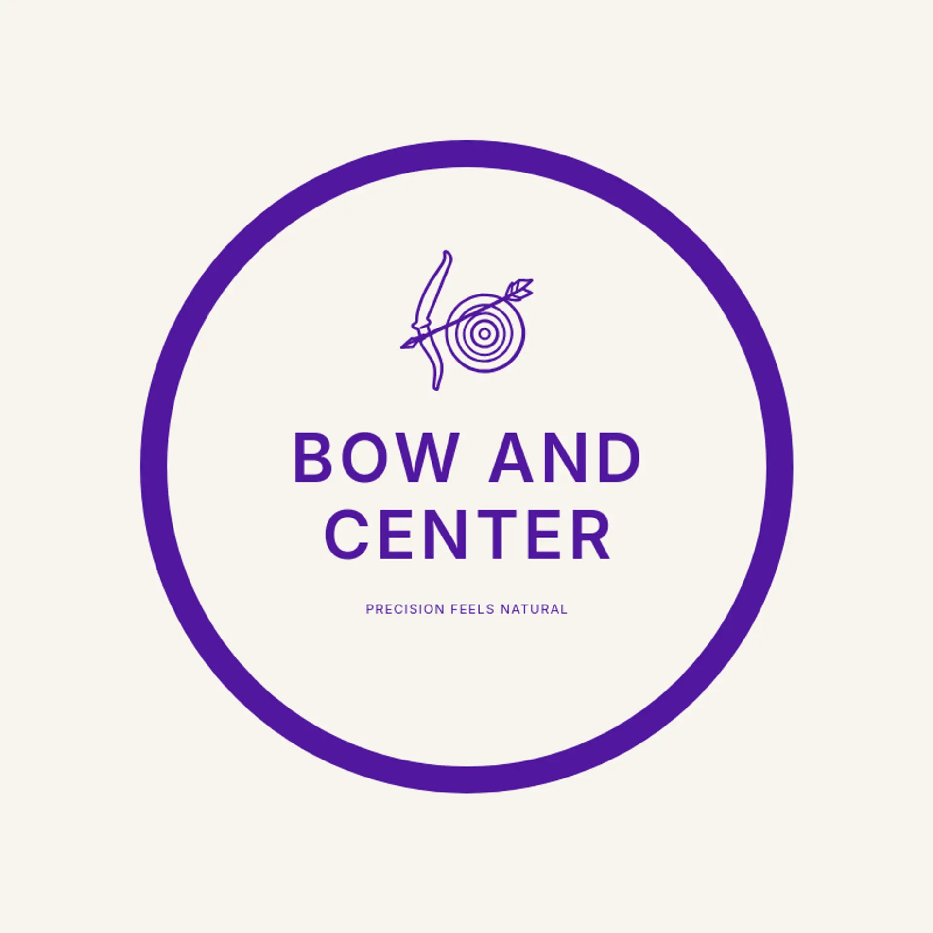 Bow and Center logo for bullseye