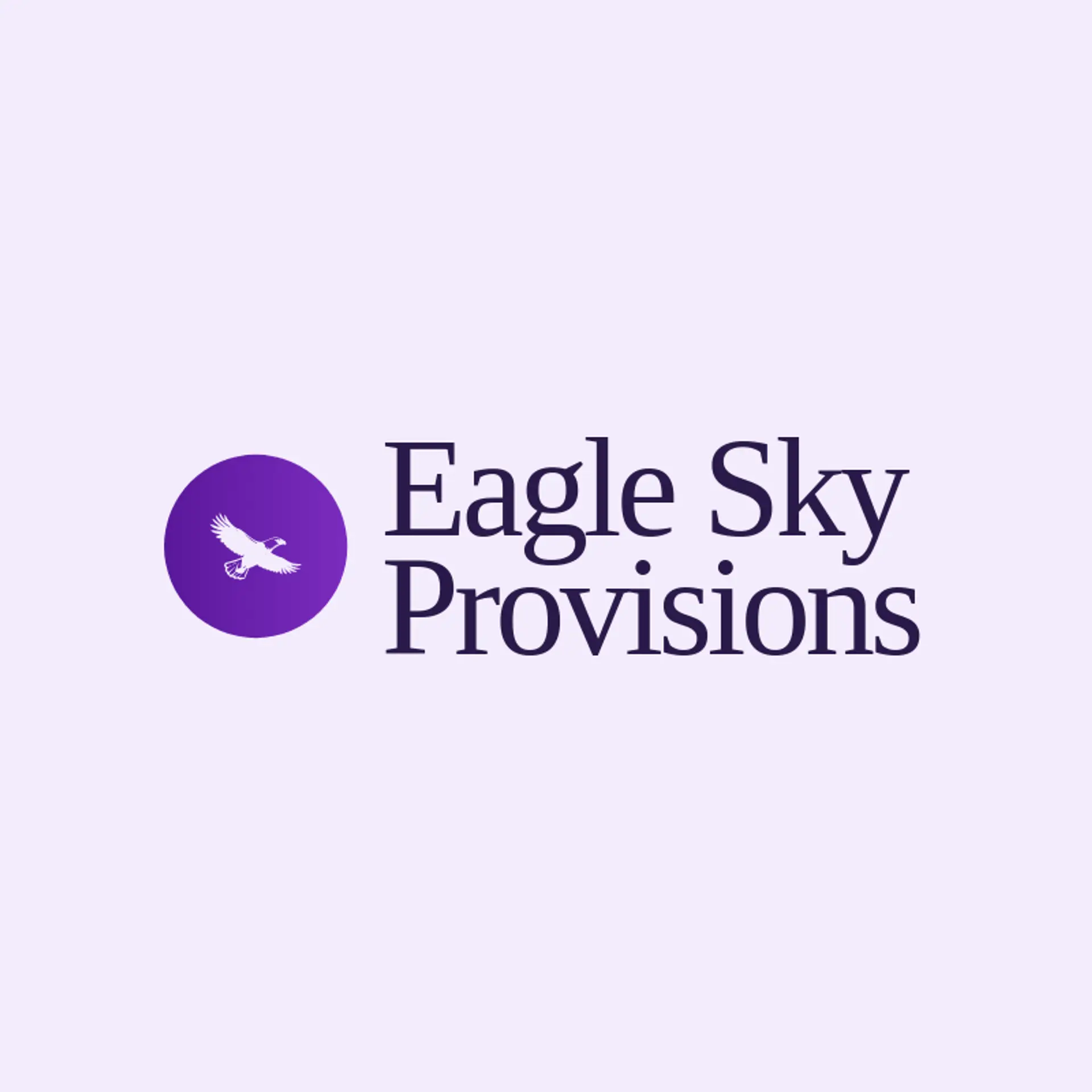 Eagle Sky Provisions logo for bald eagle